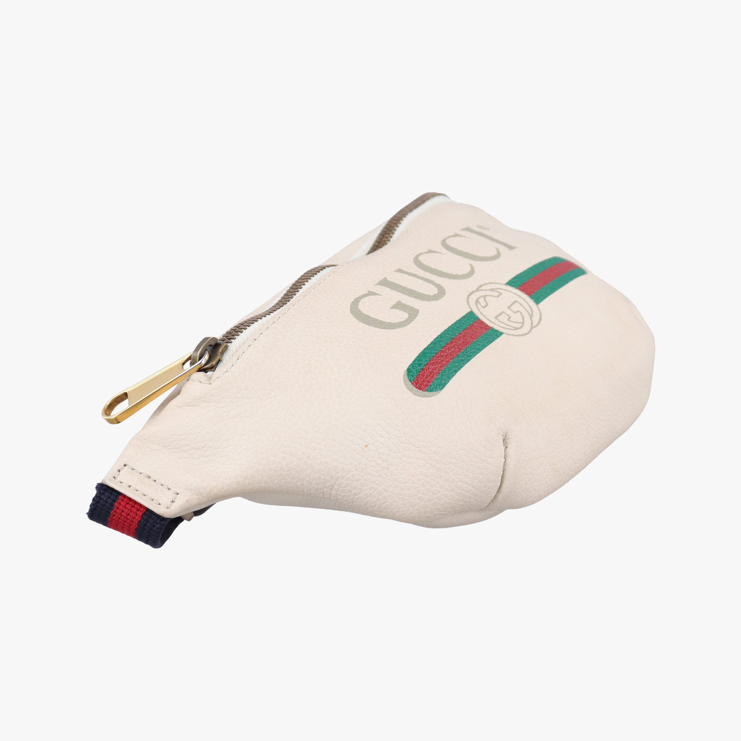 Secondhand Gucci Print White Leather 527792 bum bag/waist bag | stylenewstar