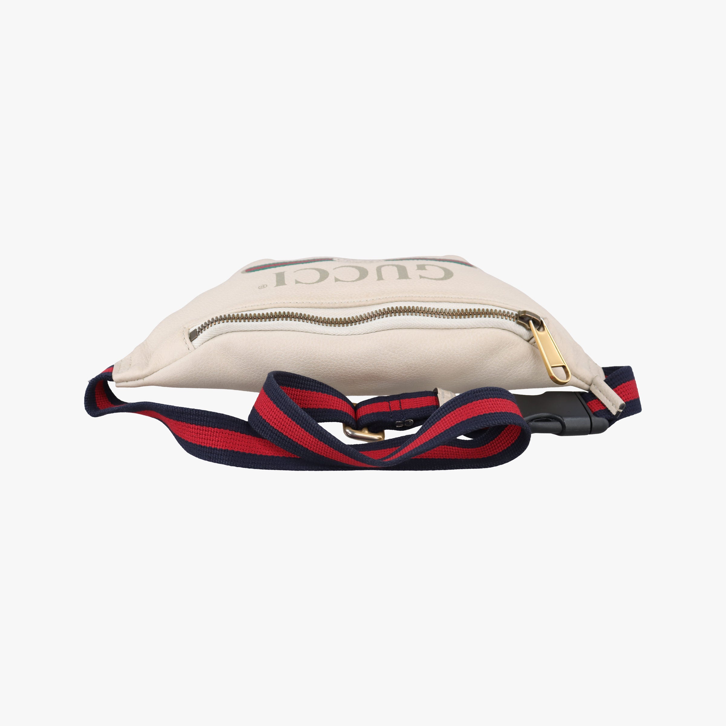 Secondhand Gucci Print White Leather 527792 bum bag/waist bag | stylenewstar