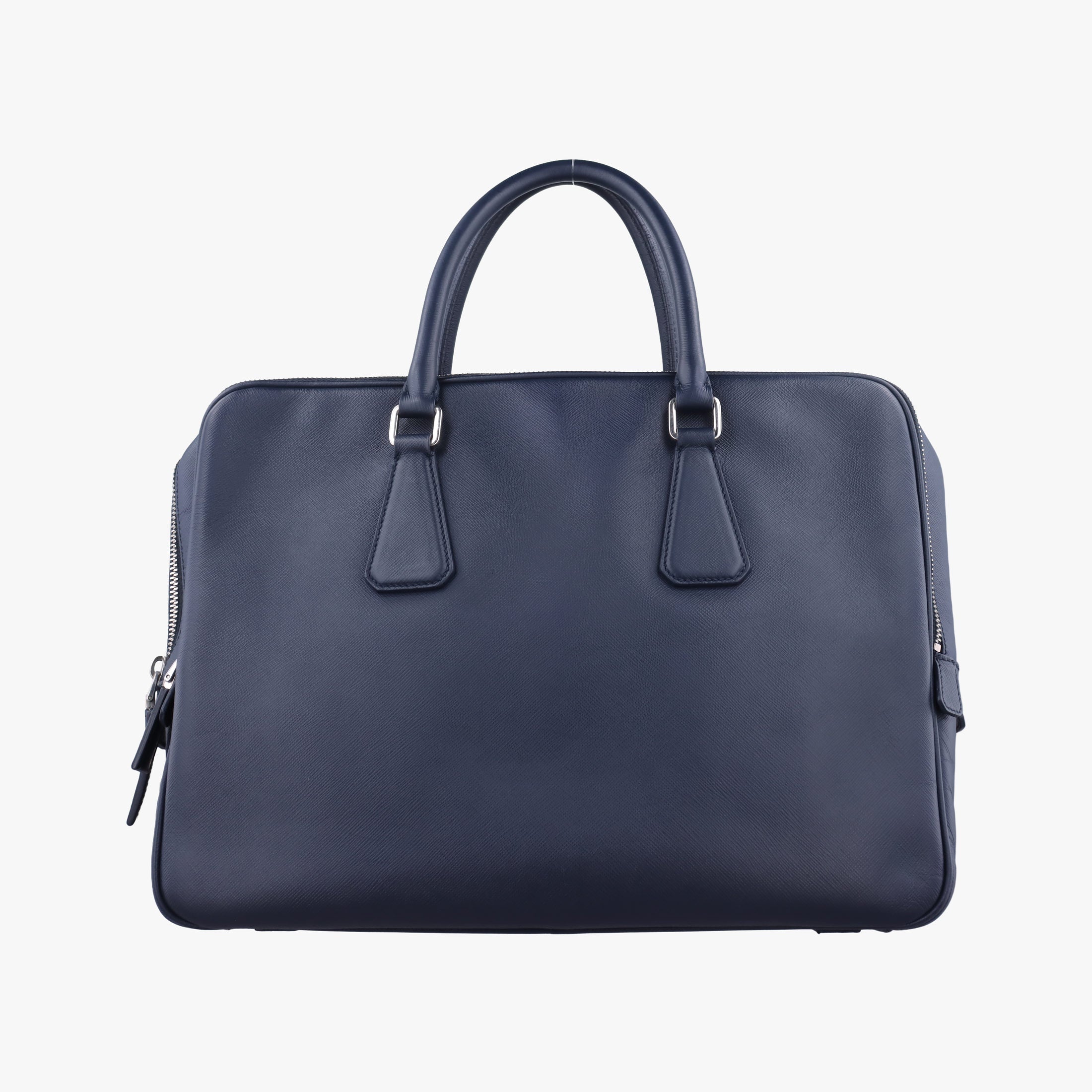 Vintage Prada business bag briefcase Navy SAFFIANO Leather 2VE363 handbag | stylenewstar
