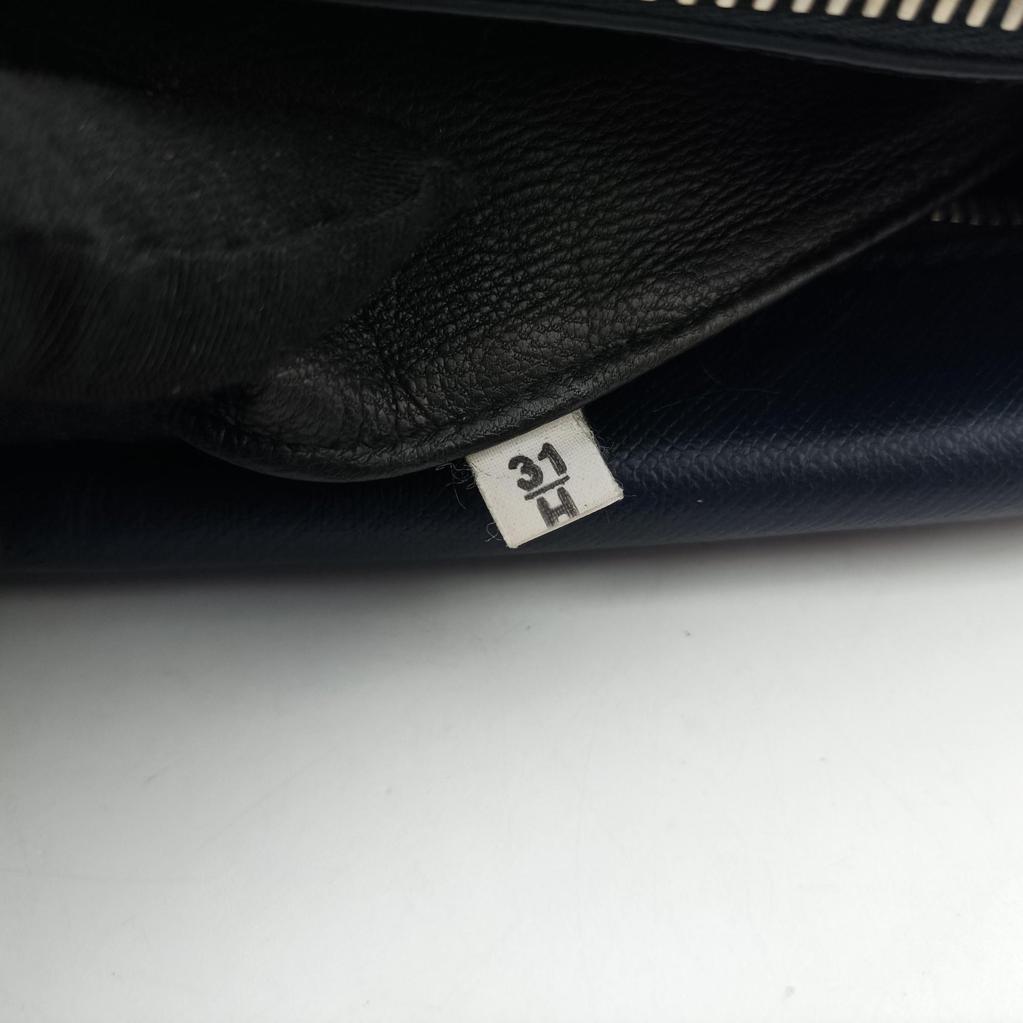 Vintage Prada business bag briefcase Navy SAFFIANO Leather 2VE363 handbag | stylenewstar