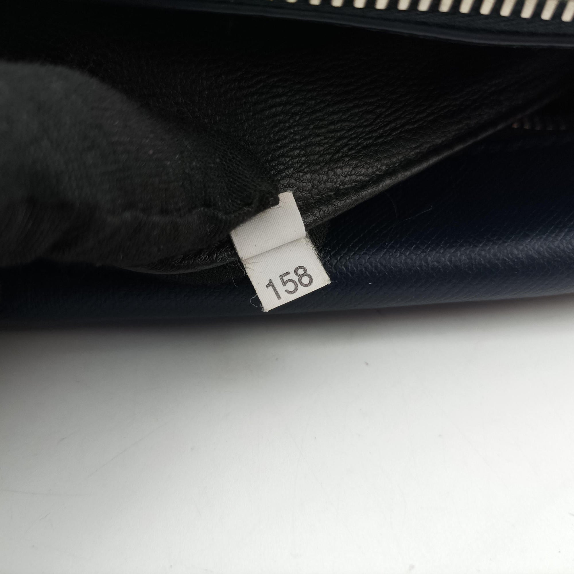 Vintage Prada business bag briefcase Navy SAFFIANO Leather 2VE363 handbag | stylenewstar