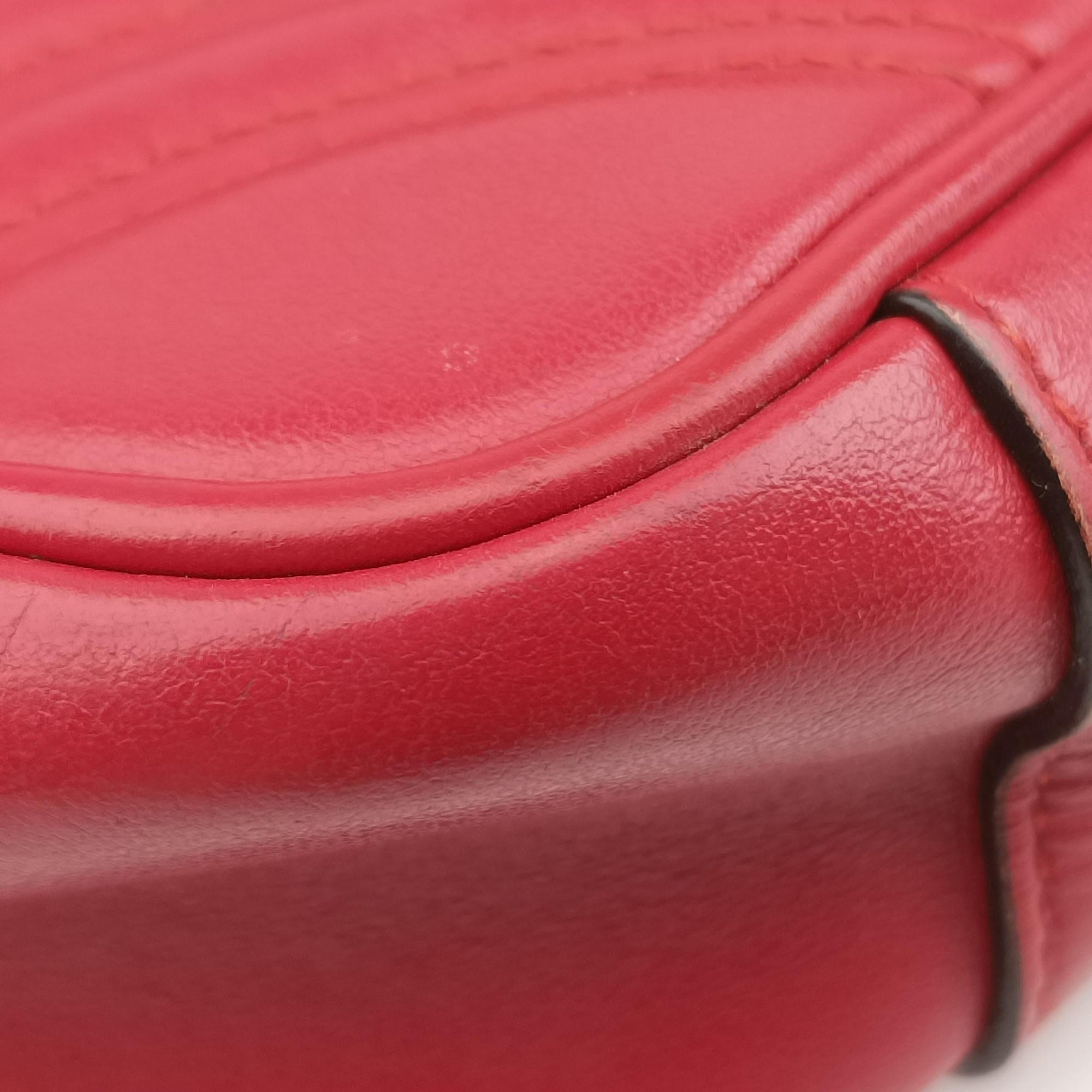Vintage Gucci GG Marmont Red Leather 443497 shoulderbag | stylenewstar