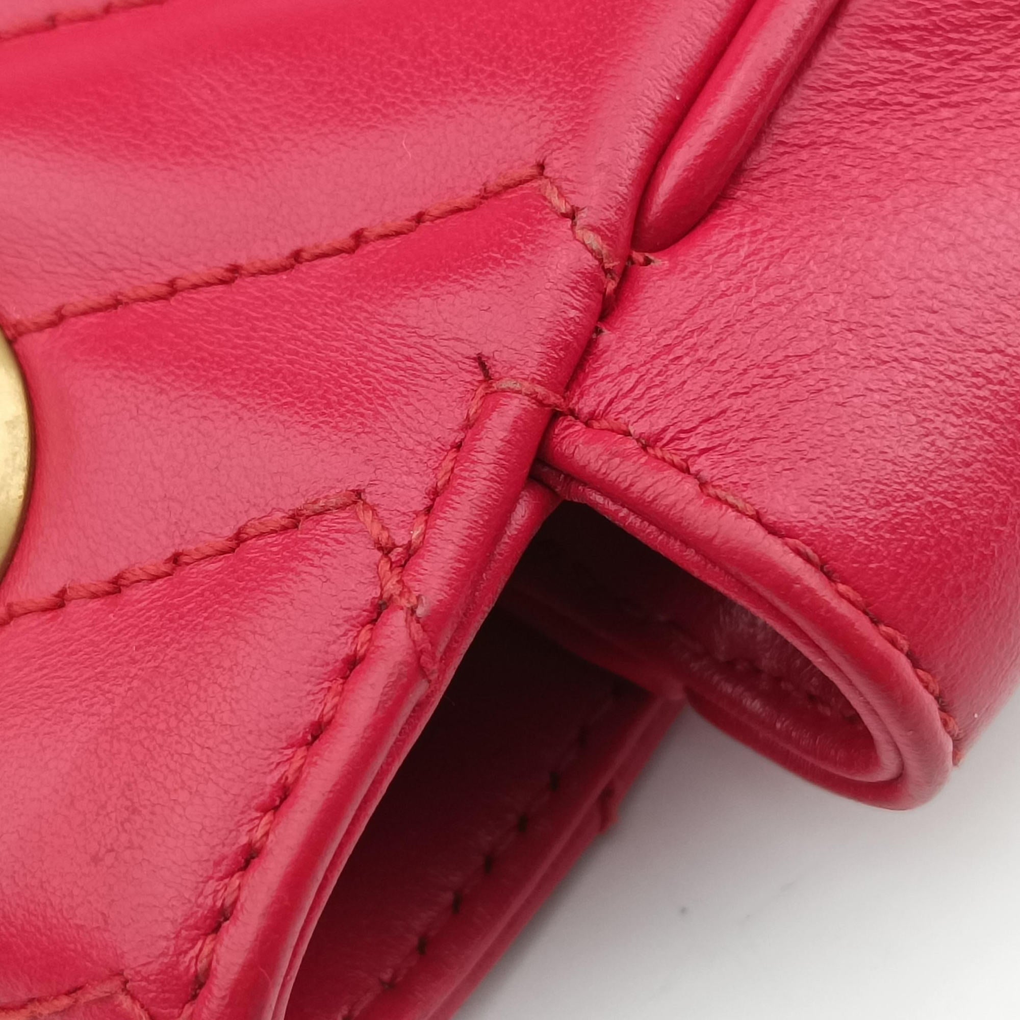 Vintage Gucci GG Marmont Red Leather 443497 shoulderbag | stylenewstar