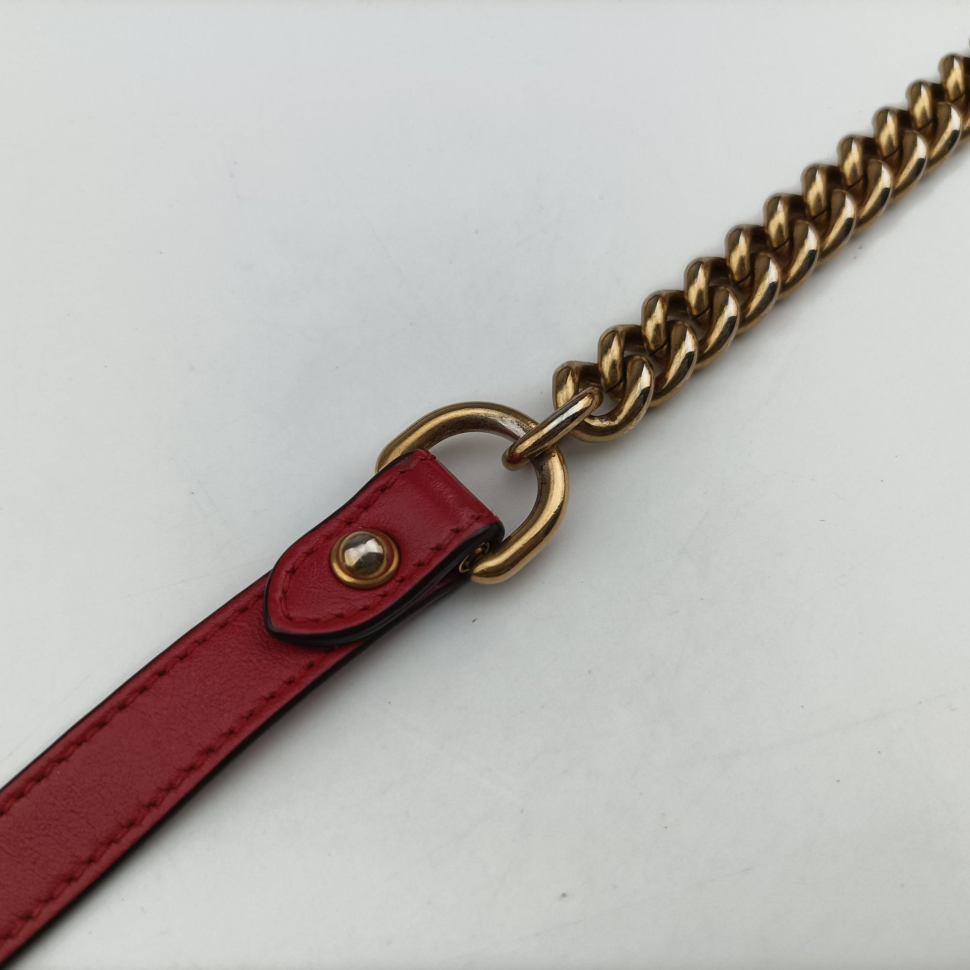 Vintage Gucci GG Marmont Red Leather 443497 shoulderbag | stylenewstar