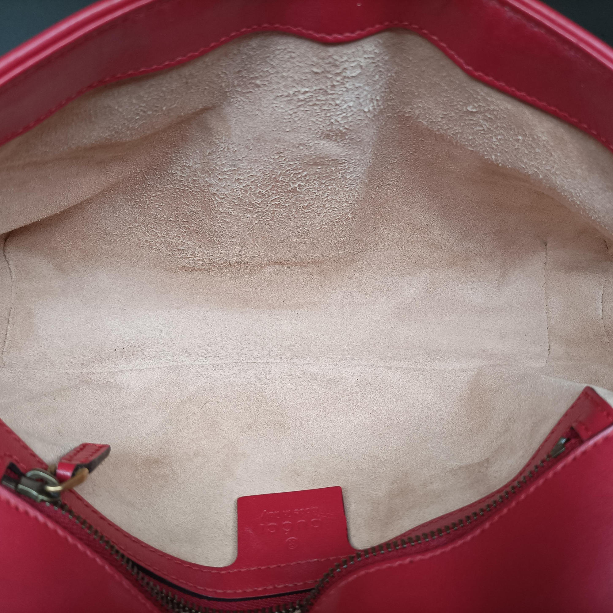 Vintage Gucci GG Marmont Red Leather 443497 shoulderbag | stylenewstar