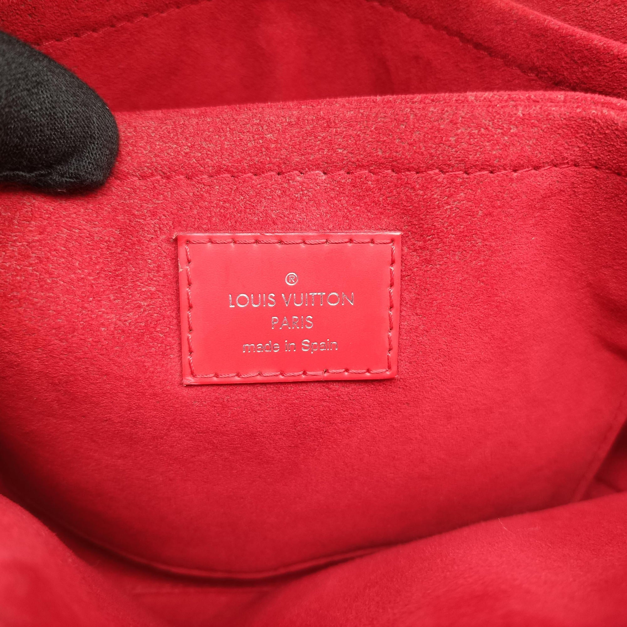 Secondhand Louis Vuitton SAINT MICHEL Brown×COQUELICOT Monogram Canvas×epi M44031 shoulderbag | stylenewstar