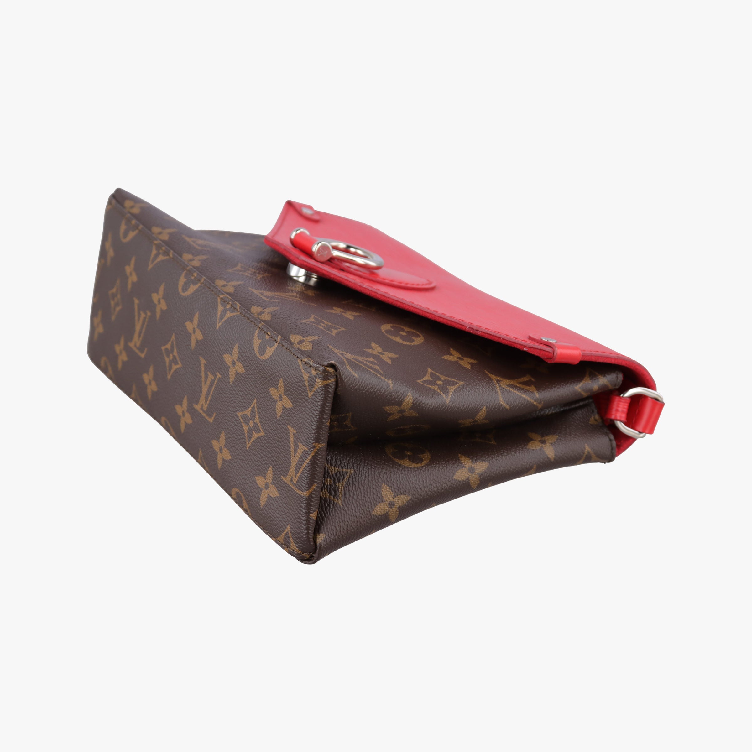 Secondhand Louis Vuitton SAINT MICHEL Brown×COQUELICOT Monogram Canvas×epi M44031 shoulderbag | stylenewstar