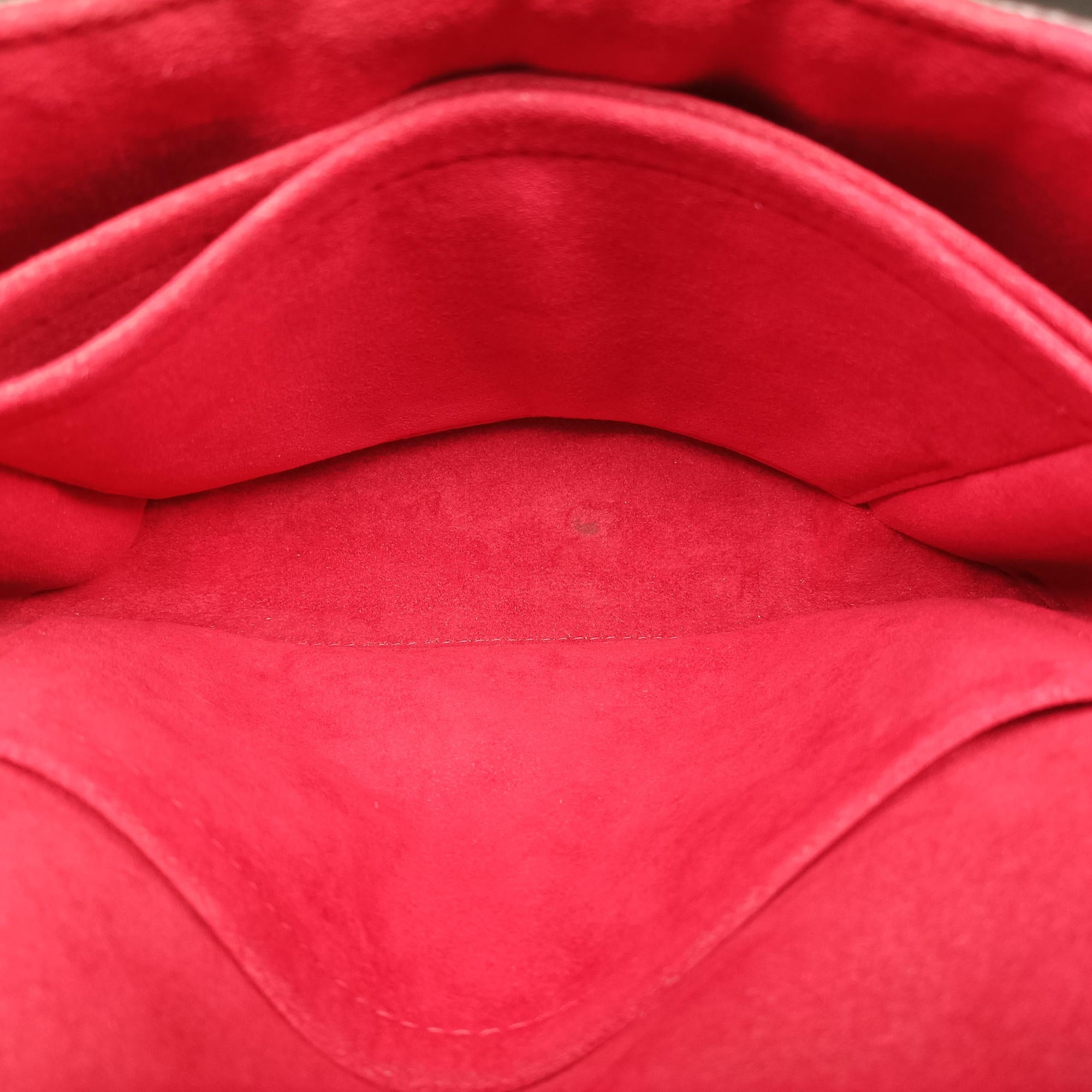 Secondhand Louis Vuitton SAINT MICHEL Brown×COQUELICOT Monogram Canvas×epi M44031 shoulderbag | stylenewstar