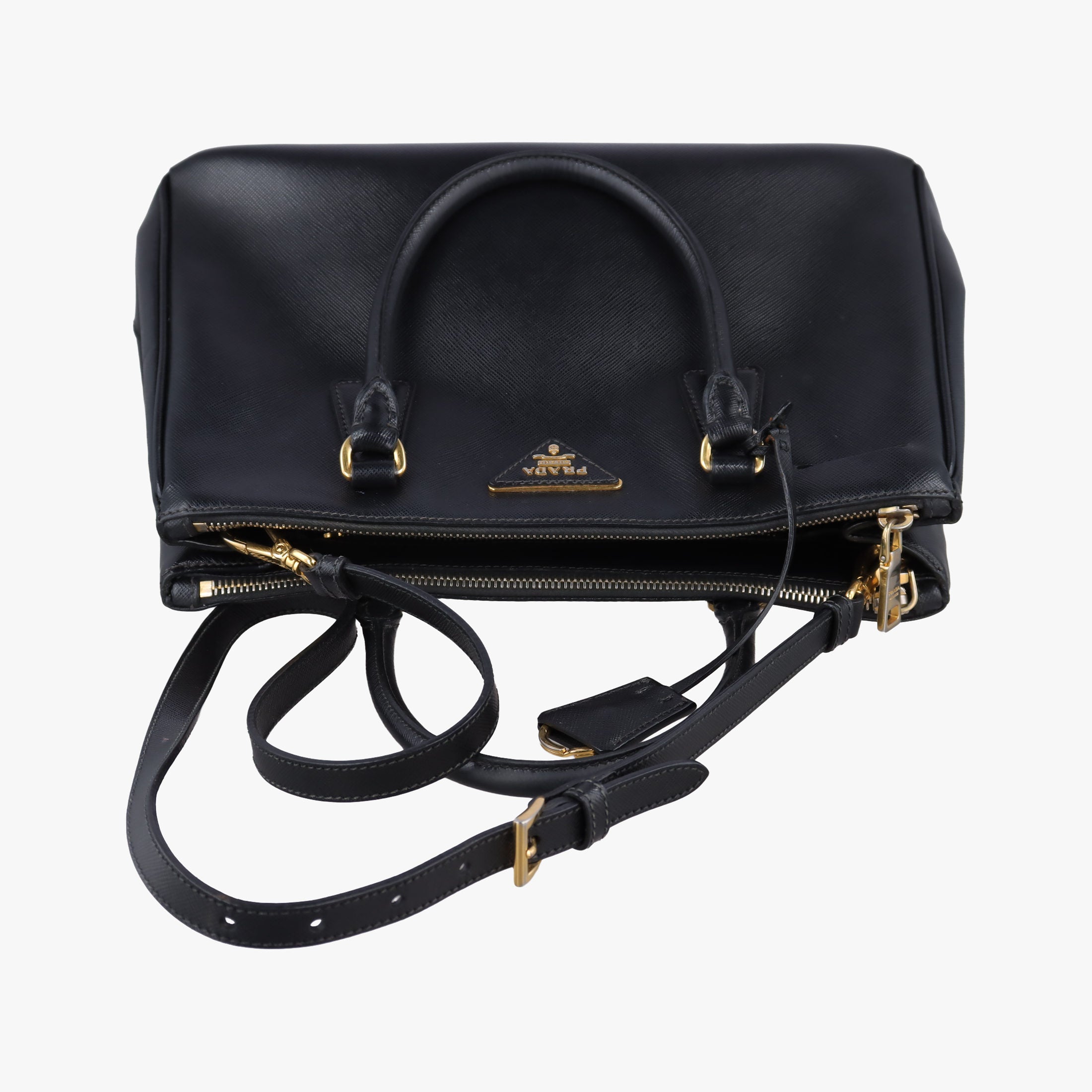 Secondhand Prada Galleria Black SAFFIANO Leather BN2274 shoulderbag | stylenewstar