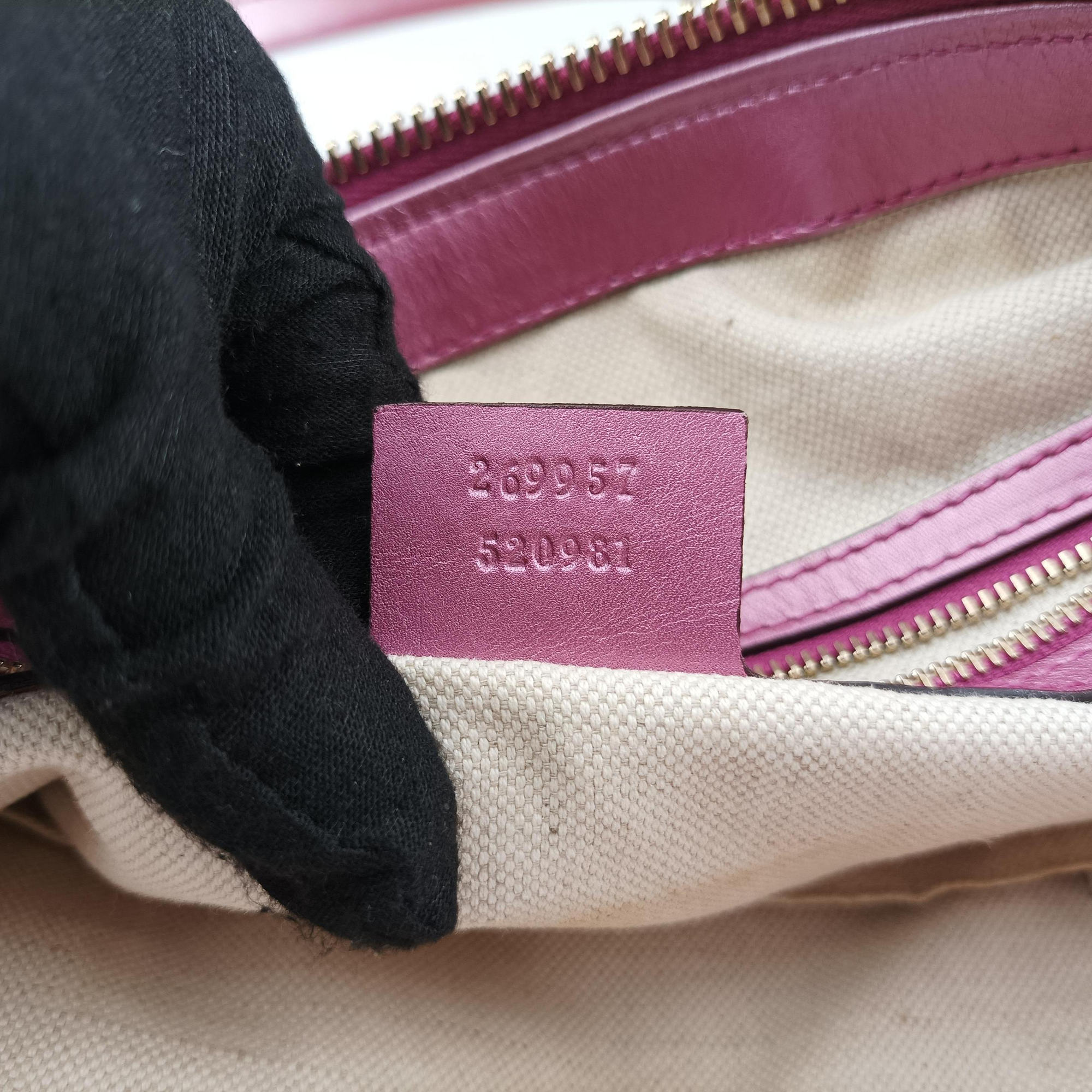 Pre-owned Gucci Guccissima Heart Bit Beige × Pink Canvas×Leather 269957 shoulderbag | stylenewstar