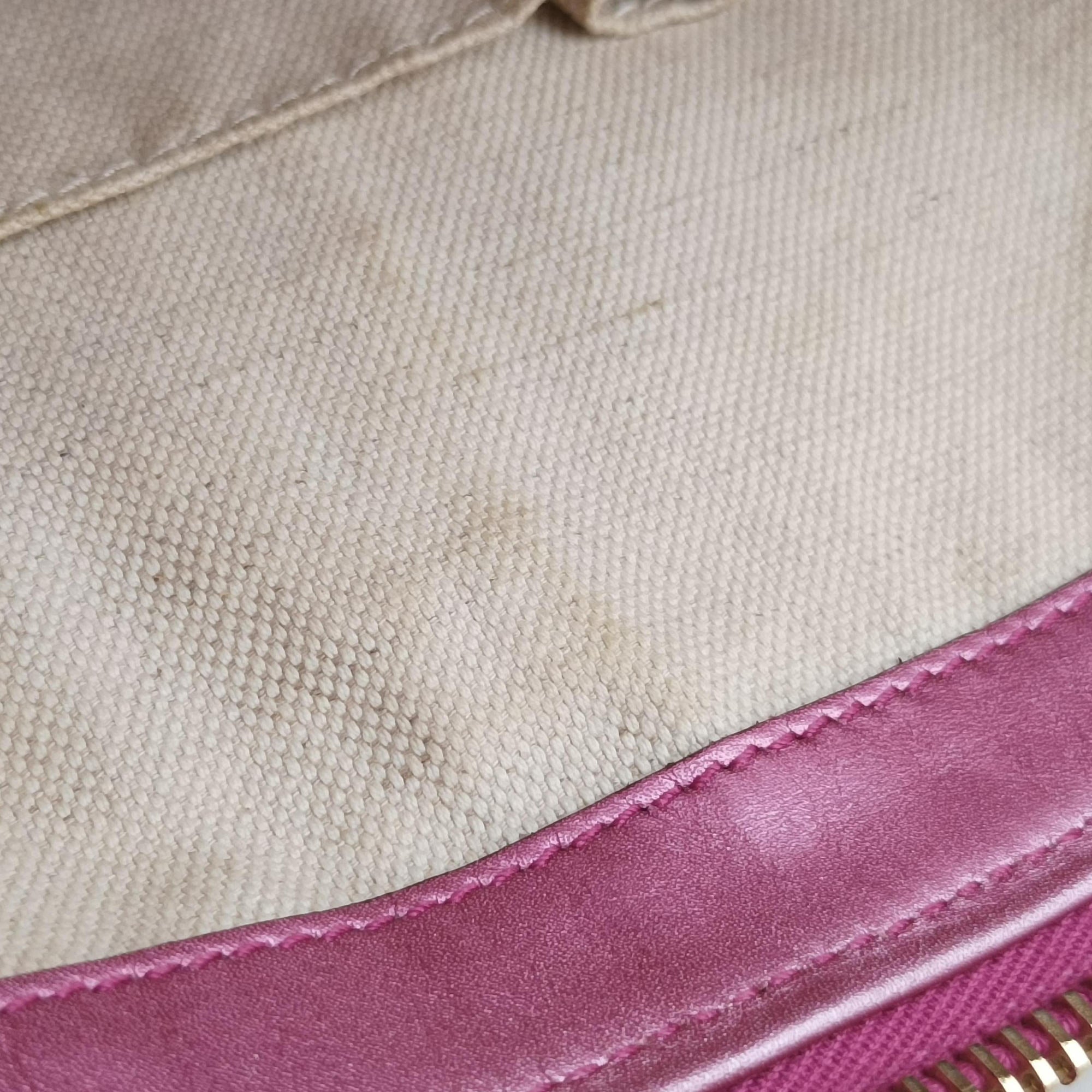 Pre-owned Gucci Guccissima Heart Bit Beige × Pink Canvas×Leather 269957 shoulderbag | stylenewstar