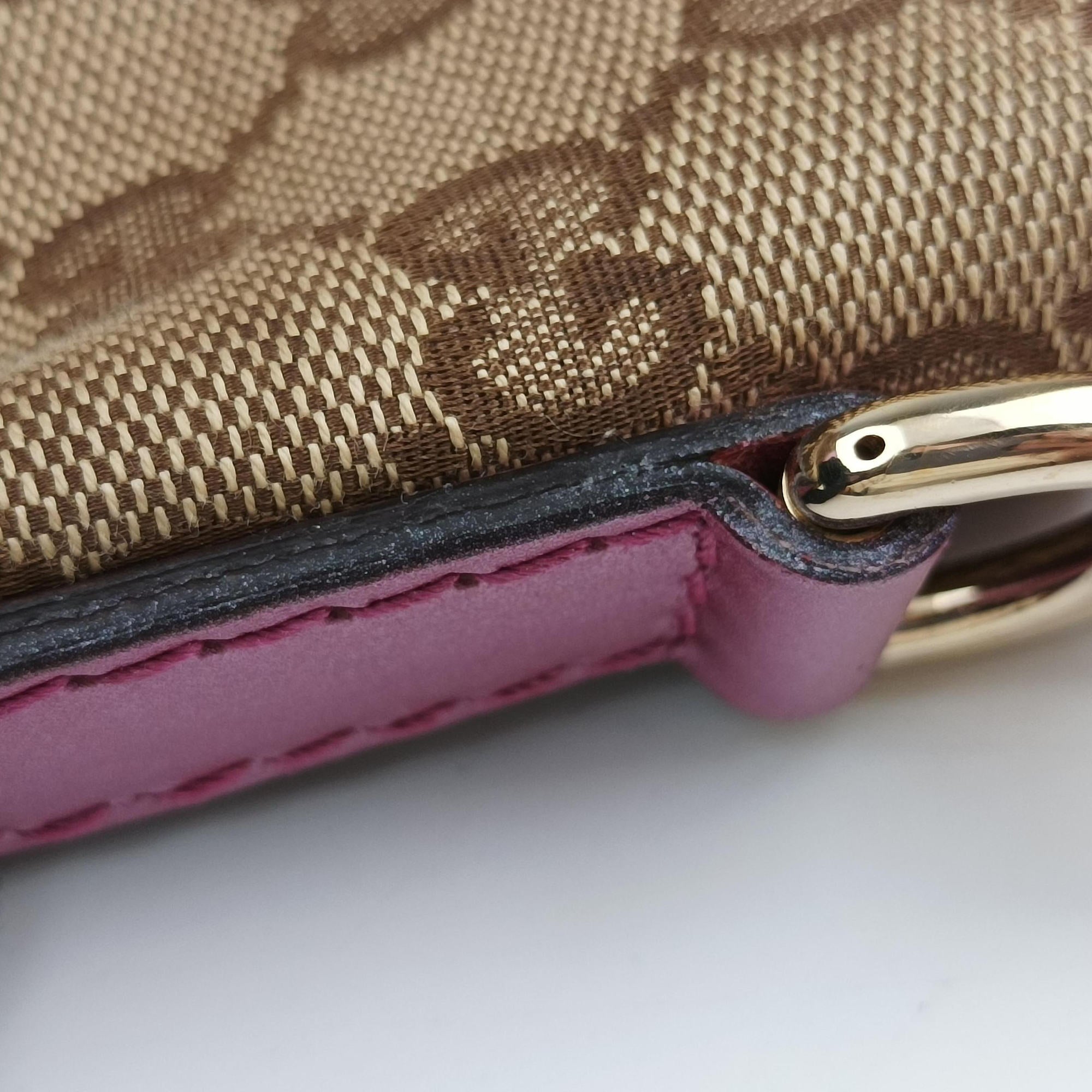 Pre-owned Gucci Guccissima Heart Bit Beige × Pink Canvas×Leather 269957 shoulderbag | stylenewstar