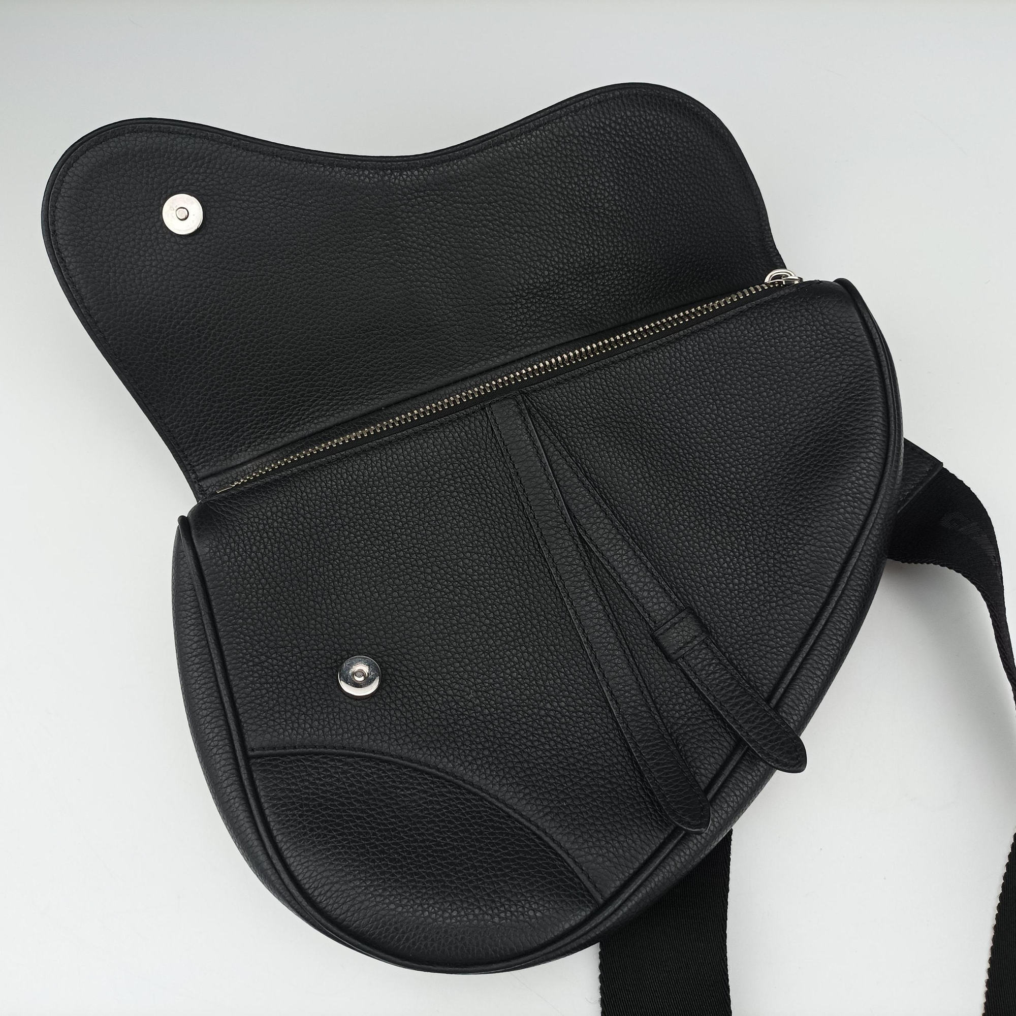 Vintage Christian Dior Saddle Black Leather  bum bag/waist bag | stylenewstar