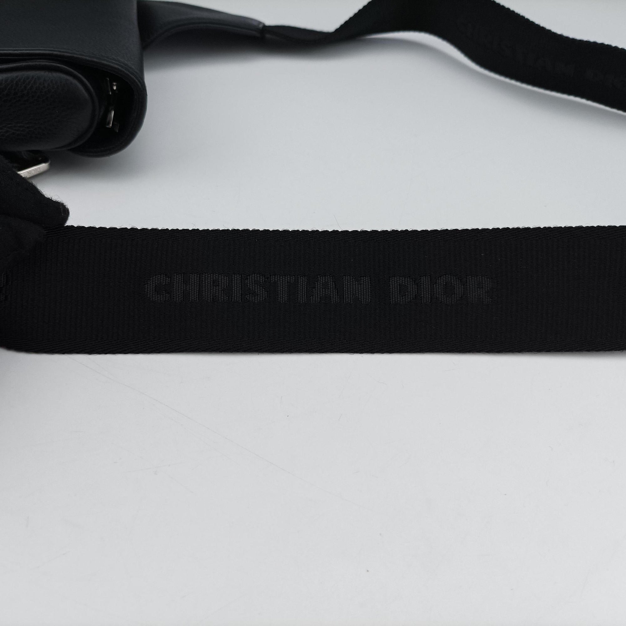 Vintage Christian Dior Saddle Black Leather  bum bag/waist bag | stylenewstar