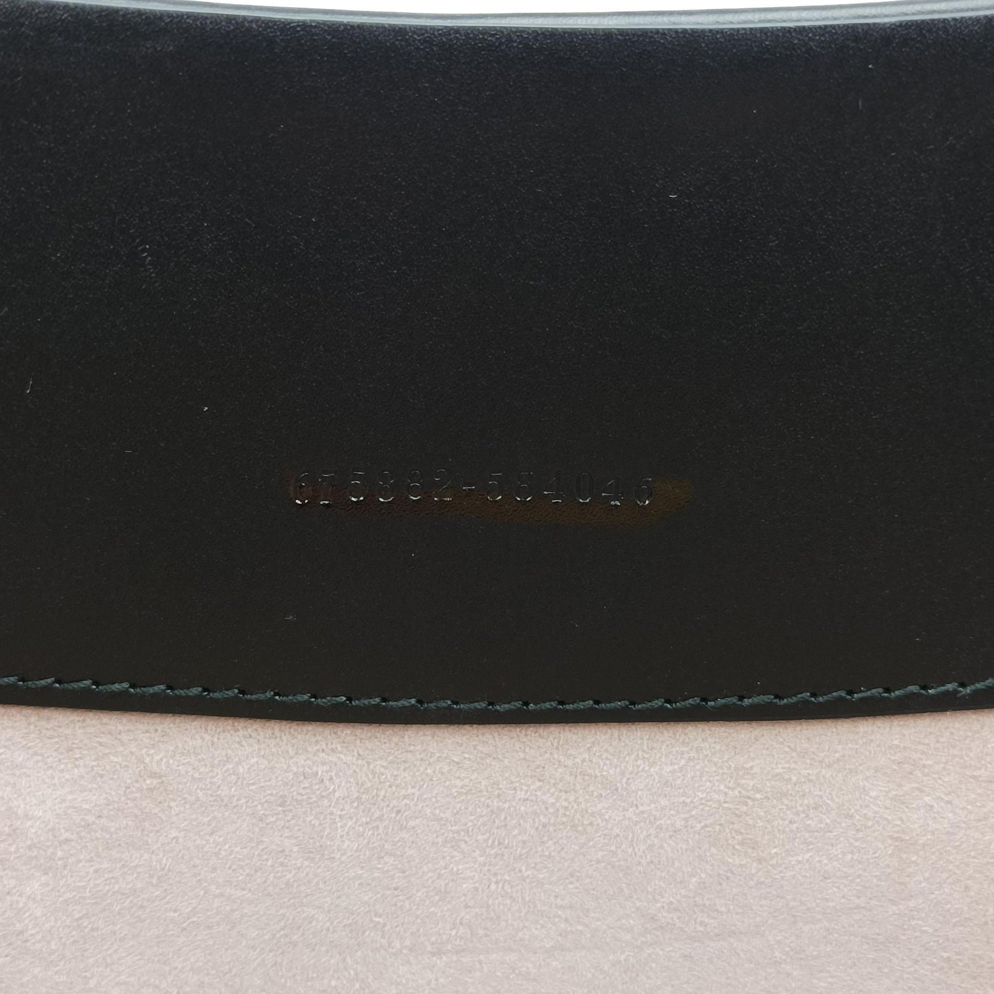 Pre-owned Gucci Printed bucket Black × blue × pink × green Leather 675882 shoulderbag | stylenewstar