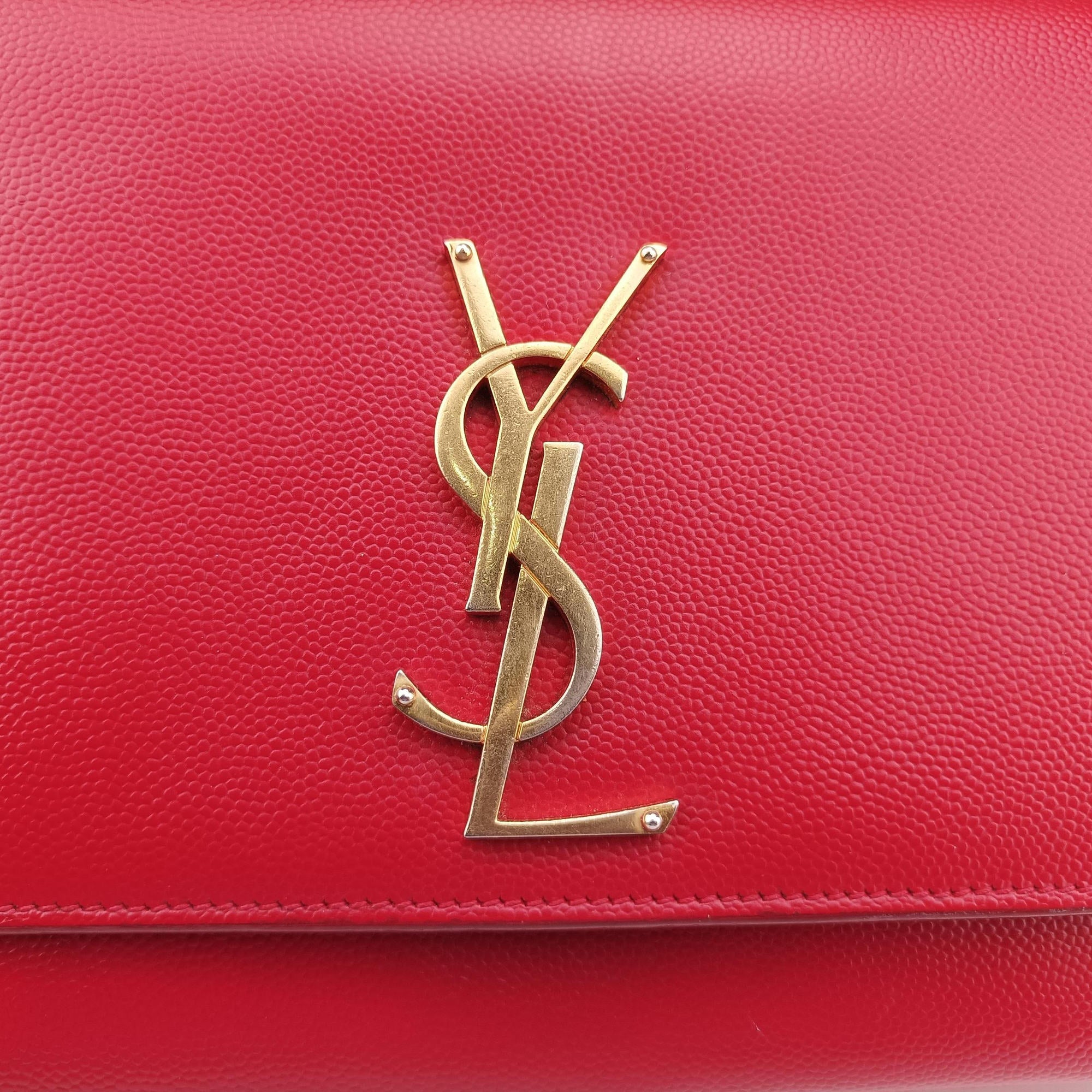 Vintage Yves Saint Laurent KATE Red Caviar leather 364021 shoulderbag | stylenewstar