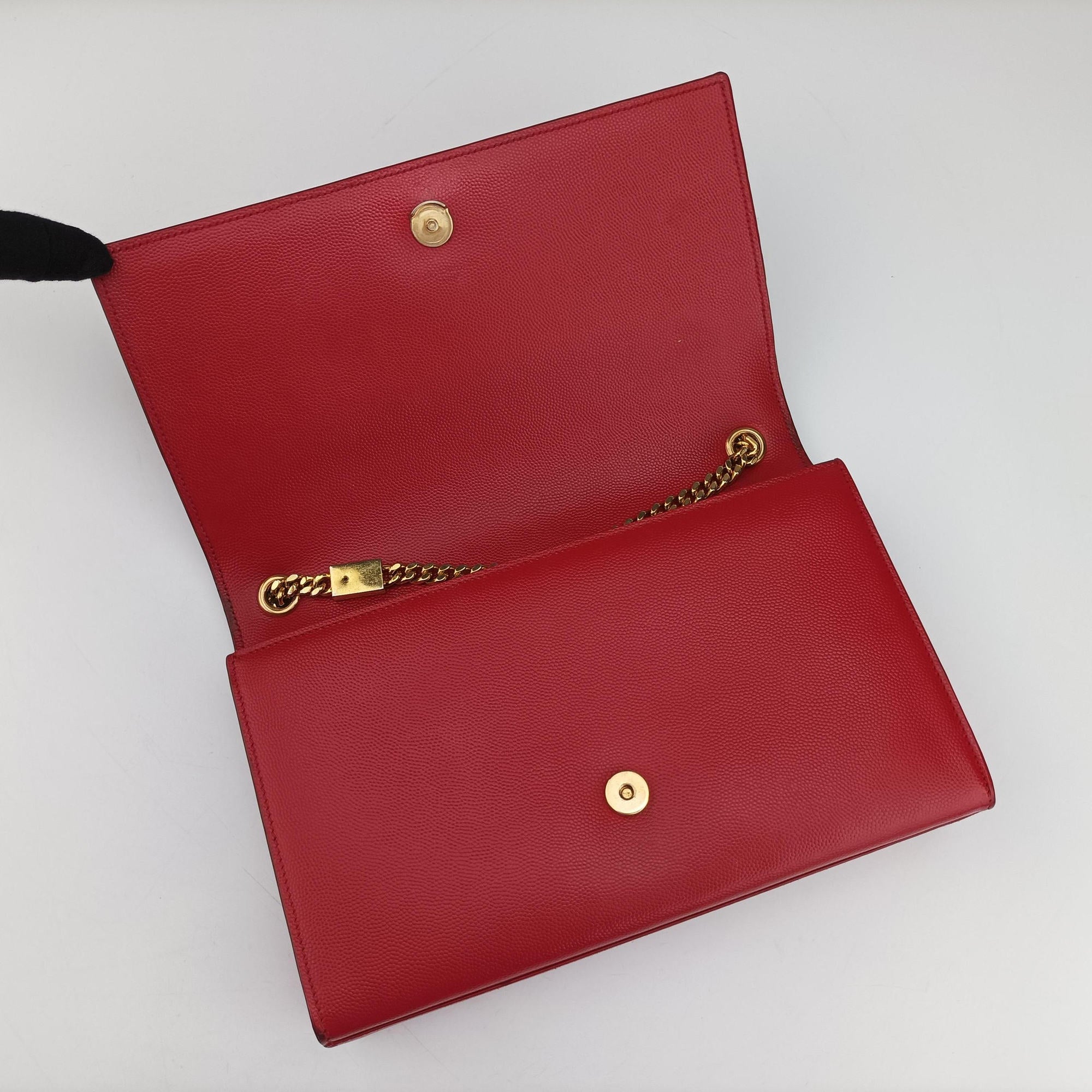 Vintage Yves Saint Laurent KATE Red Caviar leather 364021 shoulderbag | stylenewstar