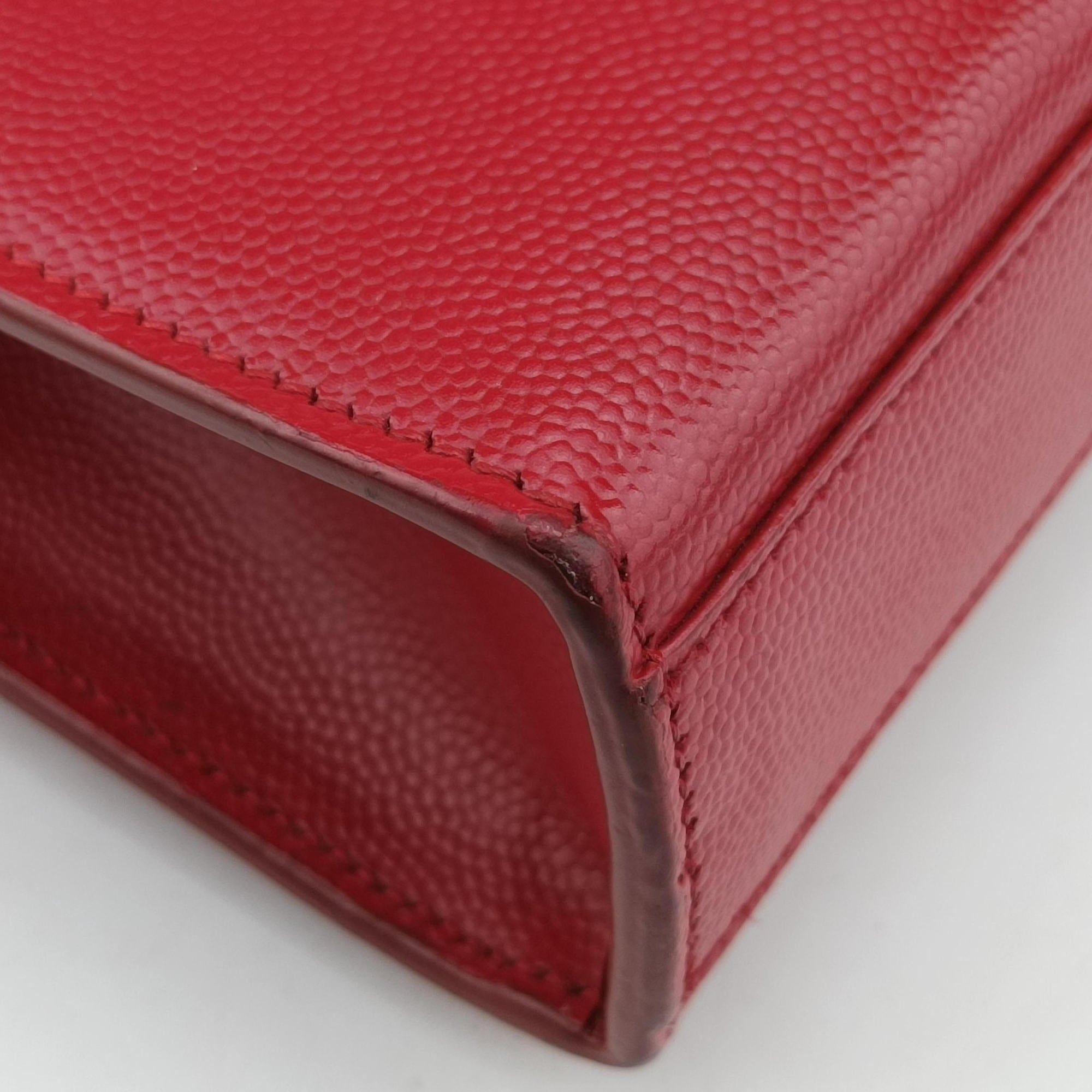 Vintage Yves Saint Laurent KATE Red Caviar leather 364021 shoulderbag | stylenewstar