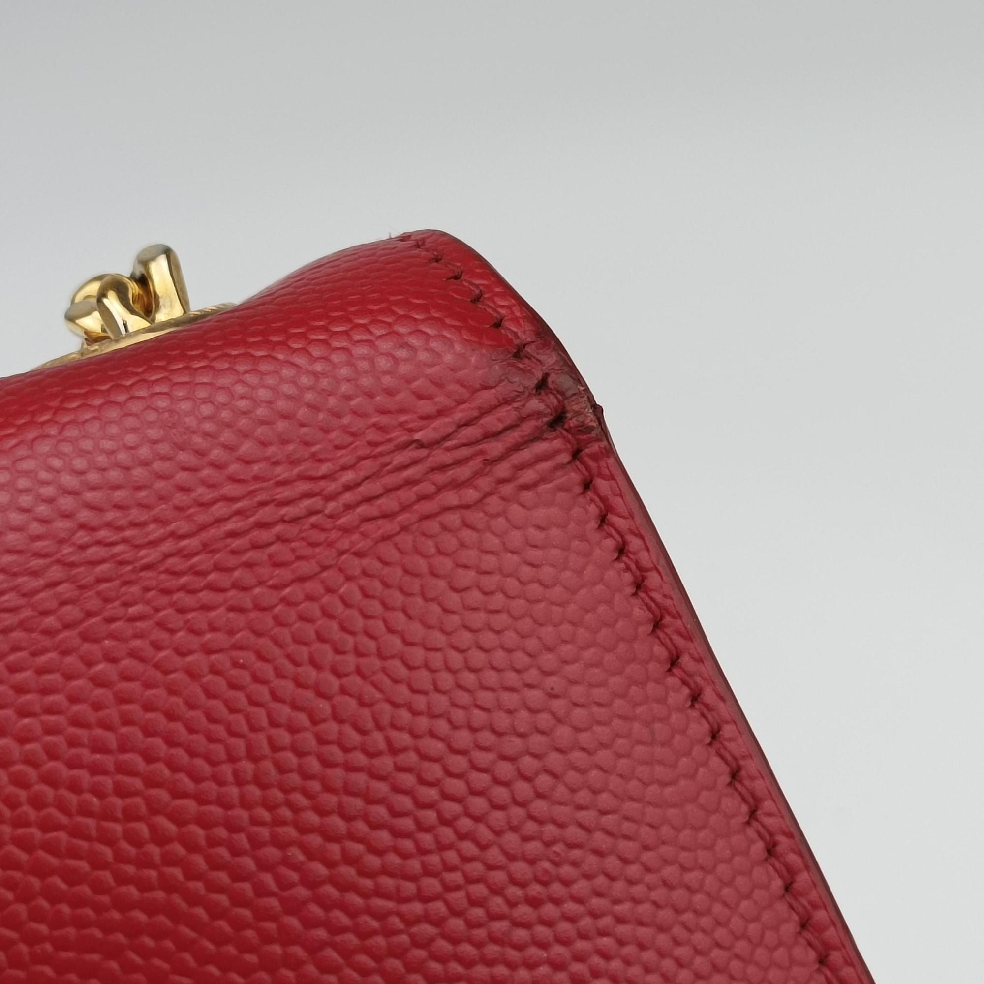 Vintage Yves Saint Laurent KATE Red Caviar leather 364021 shoulderbag | stylenewstar