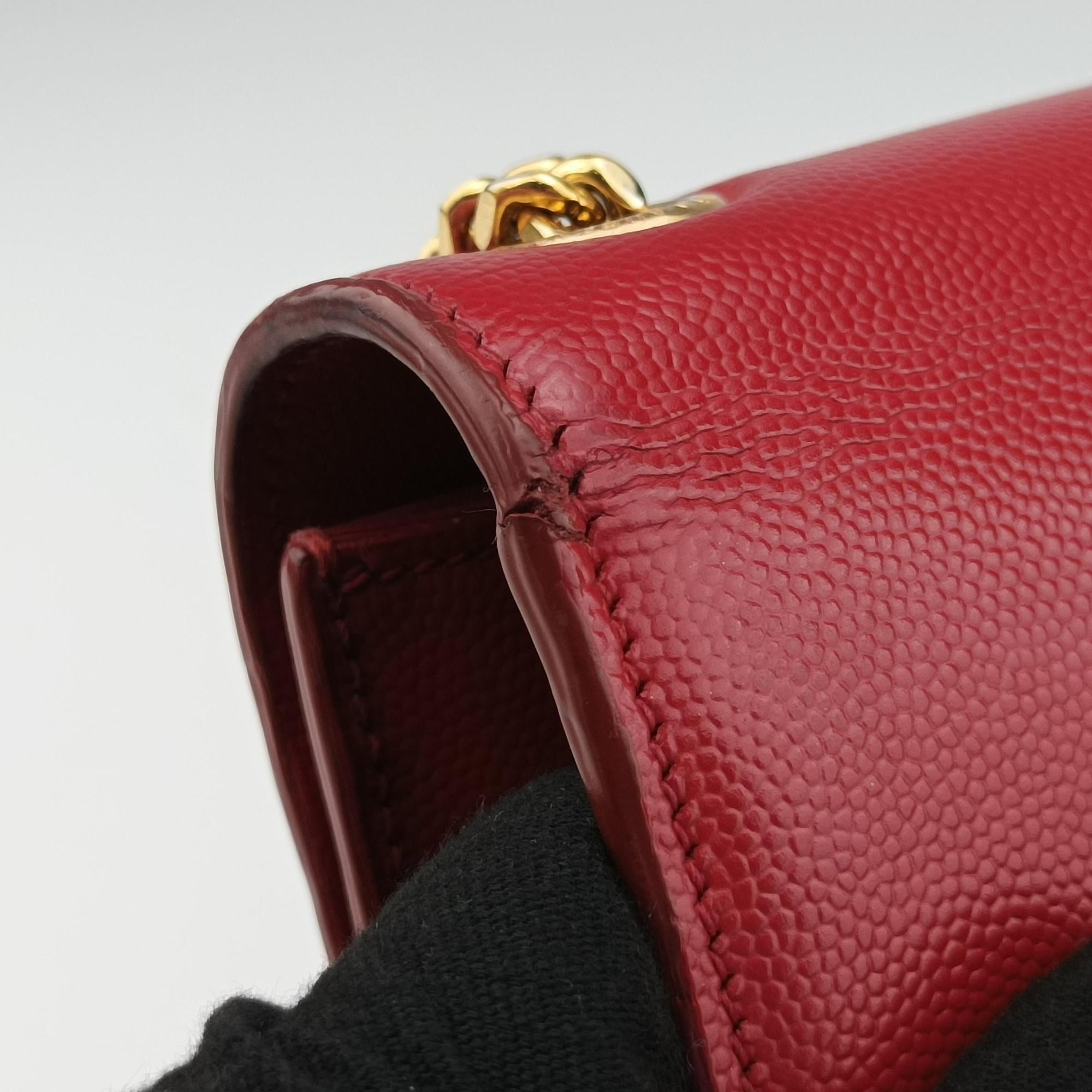 Vintage Yves Saint Laurent KATE Red Caviar leather 364021 shoulderbag | stylenewstar