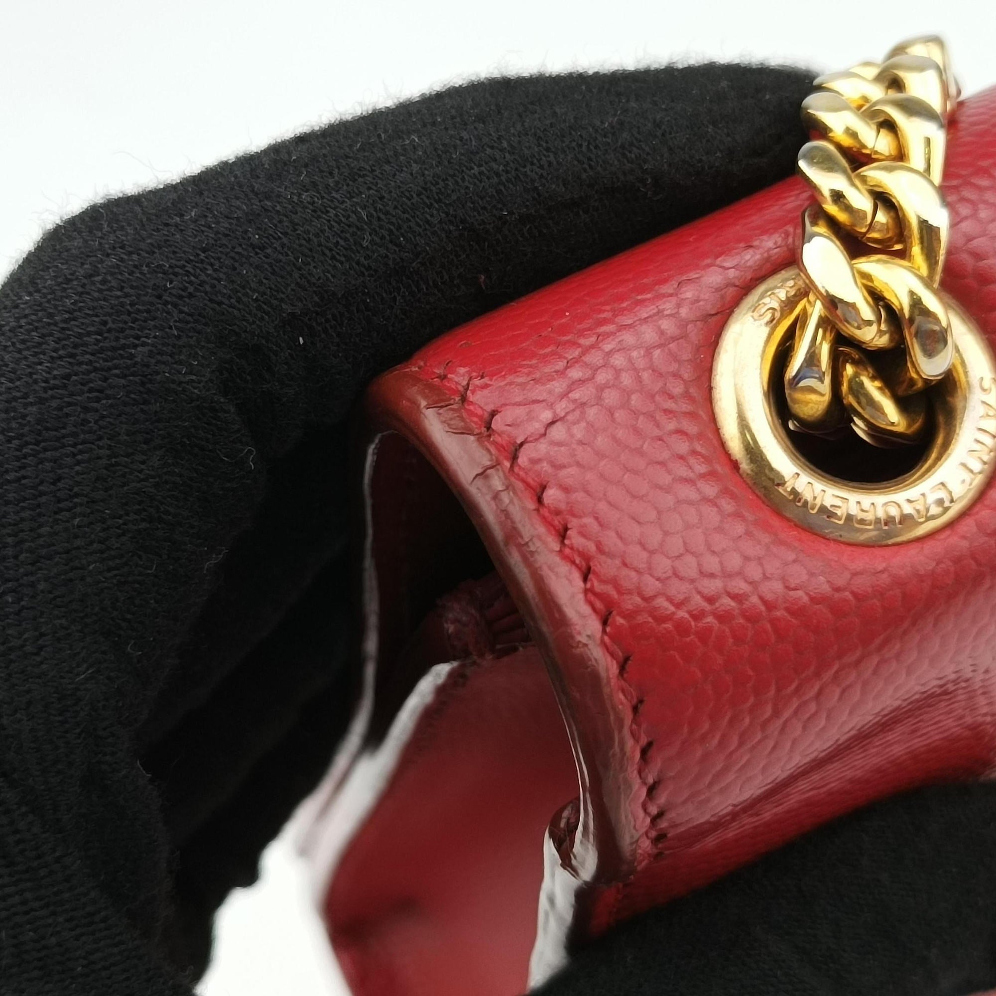 Vintage Yves Saint Laurent KATE Red Caviar leather 364021 shoulderbag | stylenewstar