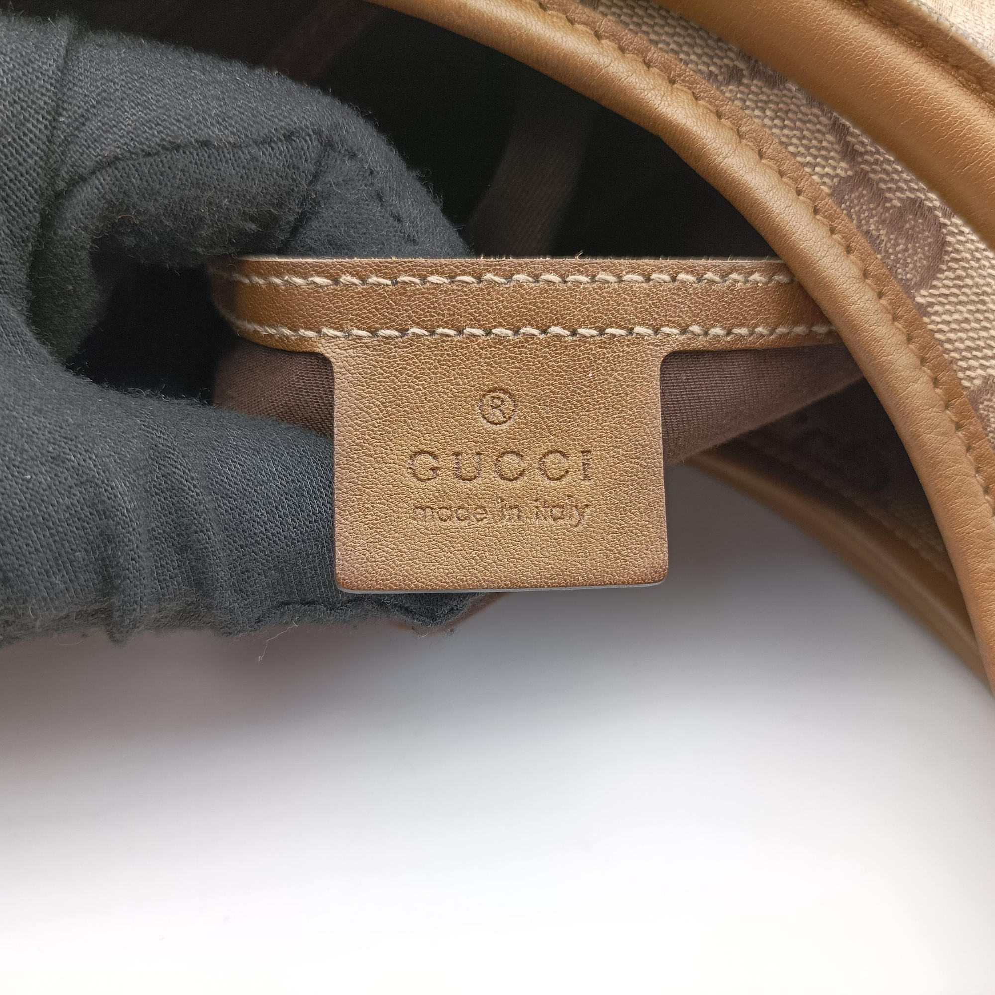 Vintage Gucci New Jackie Brown×gBeige canvas×leather 203494 handbag | stylenewstar