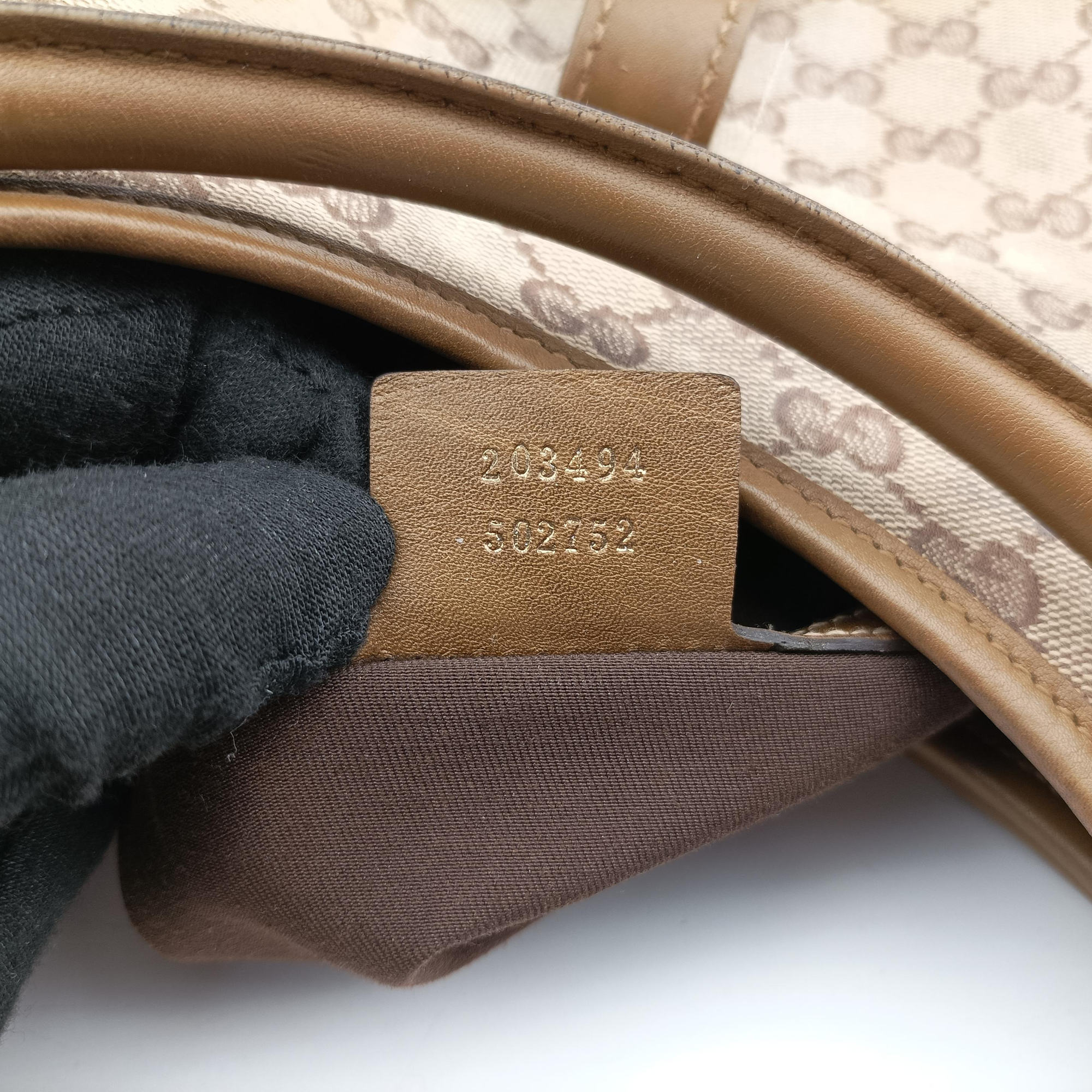 Vintage Gucci New Jackie Brown×gBeige canvas×leather 203494 handbag | stylenewstar