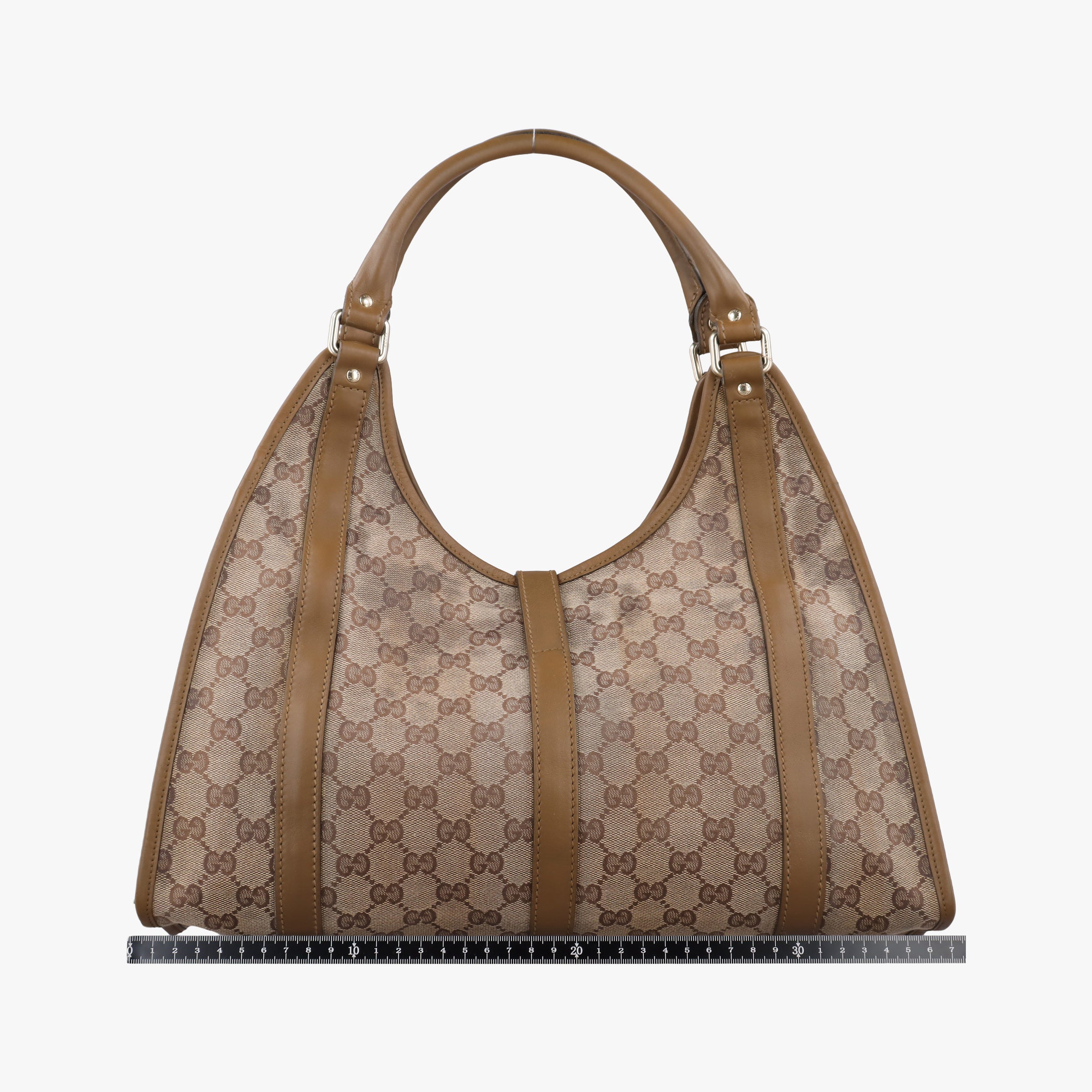 Vintage Gucci New Jackie Brown×gBeige canvas×leather 203494 handbag | stylenewstar