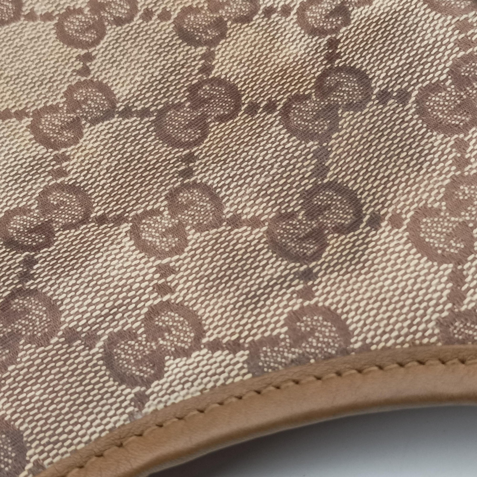 Vintage Gucci New Jackie Brown×gBeige canvas×leather 203494 handbag | stylenewstar