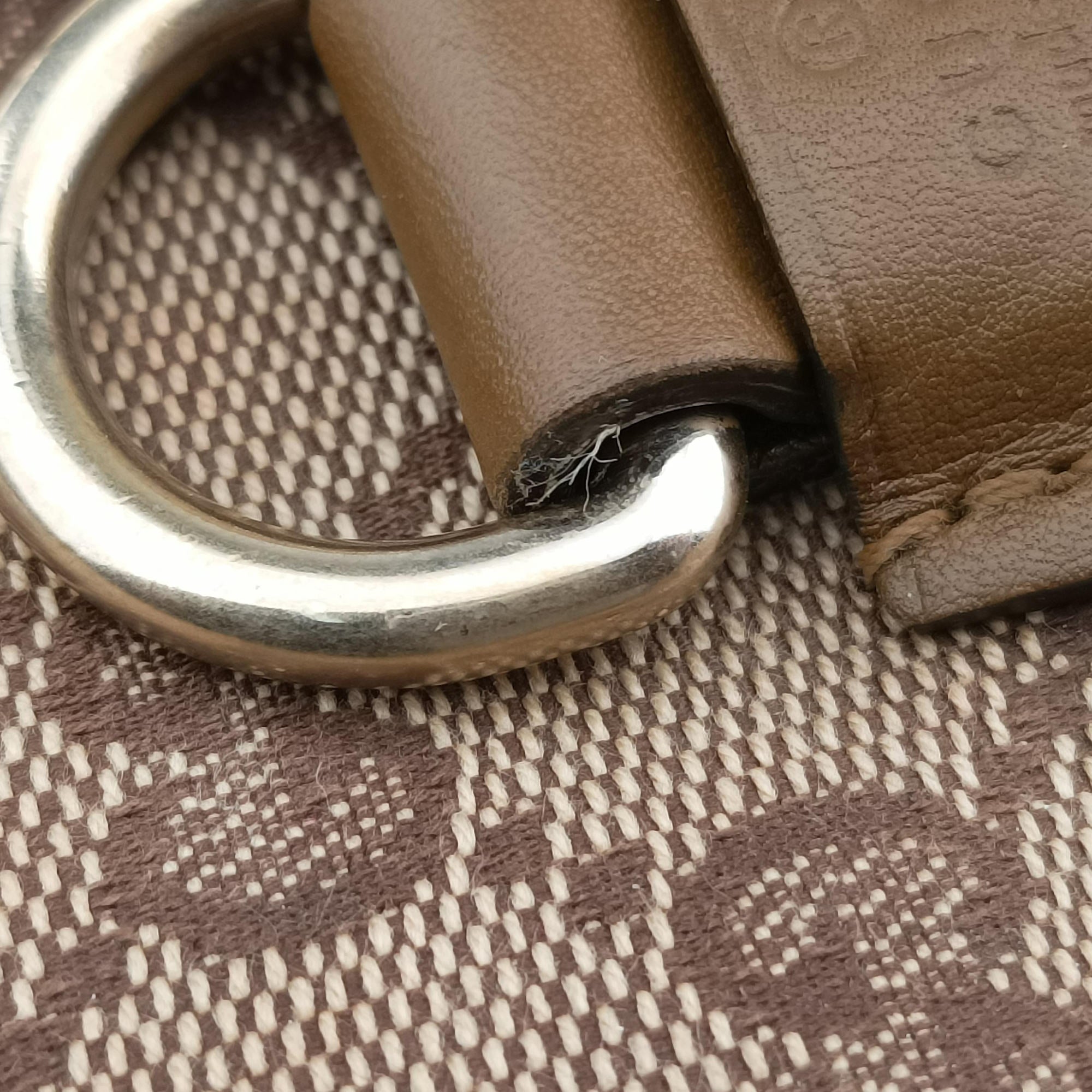 Vintage Gucci New Jackie Brown×gBeige canvas×leather 203494 handbag | stylenewstar