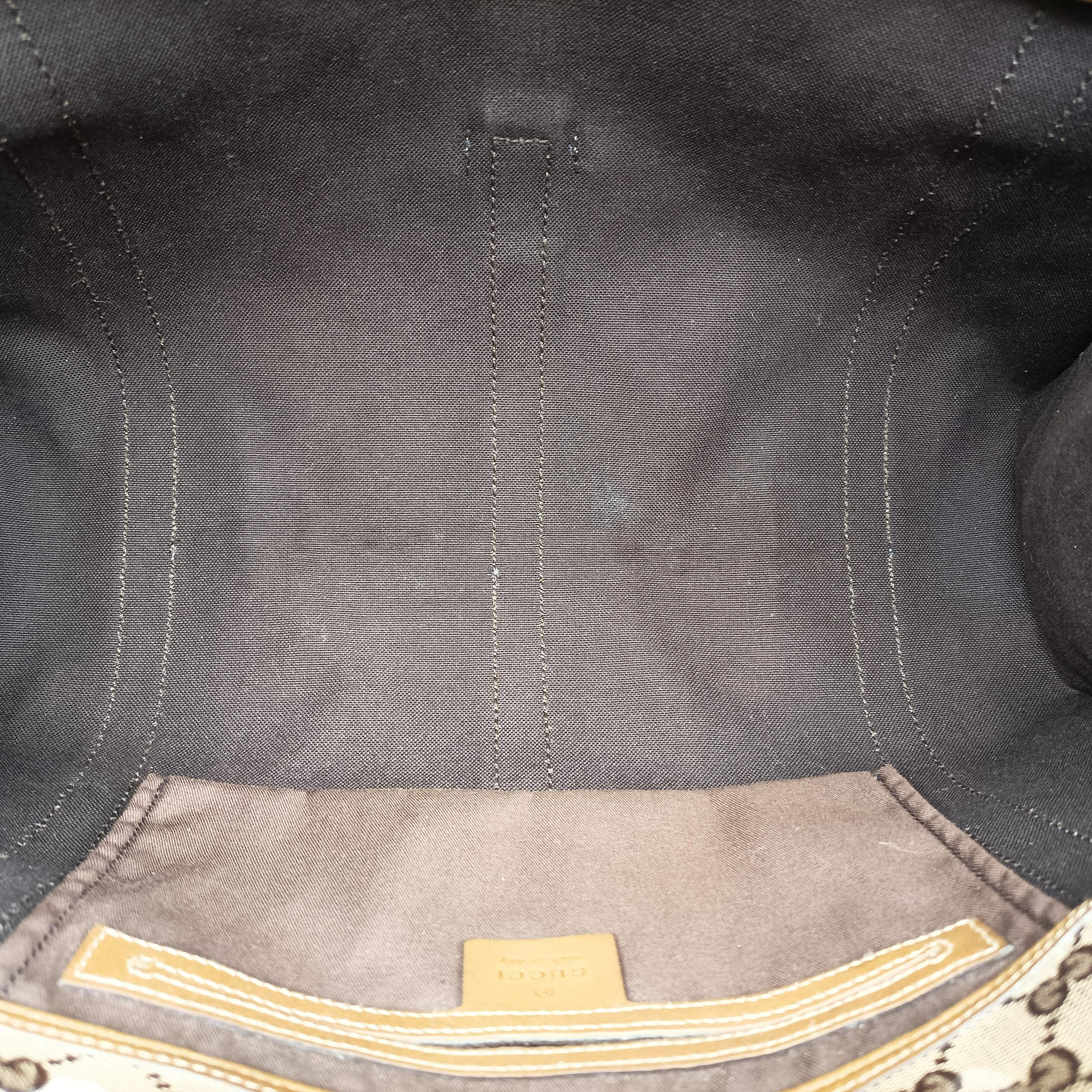 Vintage Gucci New Jackie Brown×gBeige canvas×leather 203494 handbag | stylenewstar