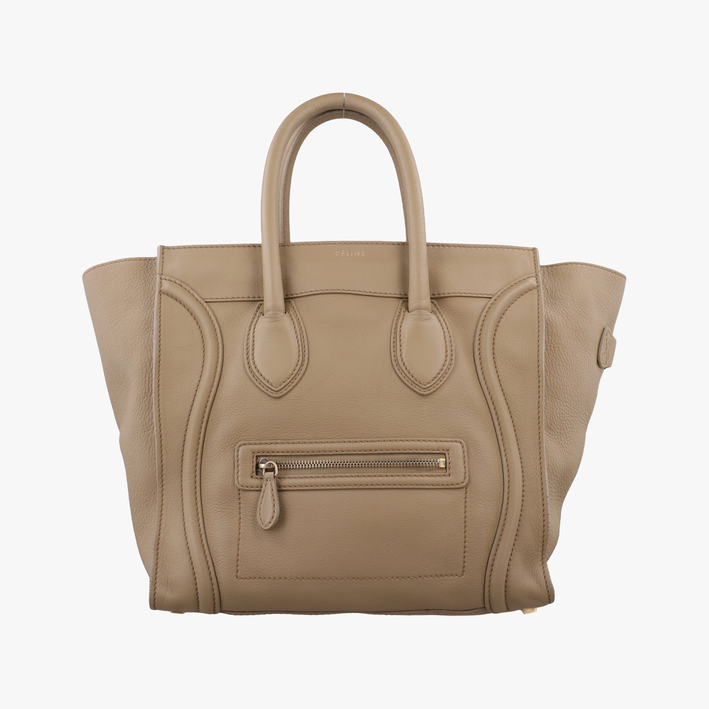 Secondhand Celine luggage mini shopper Brown Leather  handbag | stylenewstar
