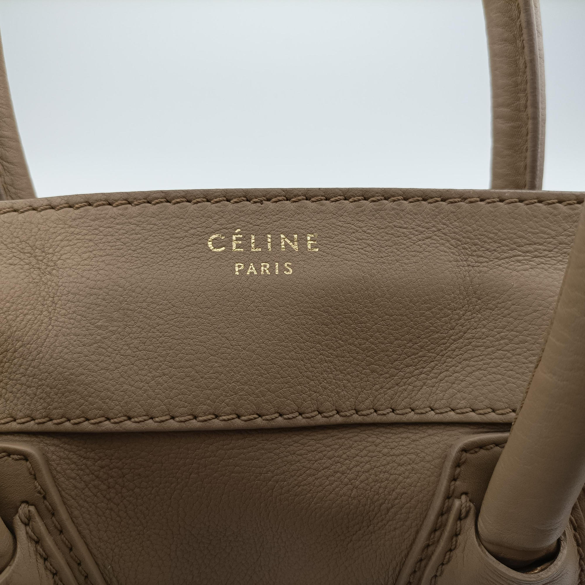 Secondhand Celine luggage mini shopper Brown Leather  handbag | stylenewstar