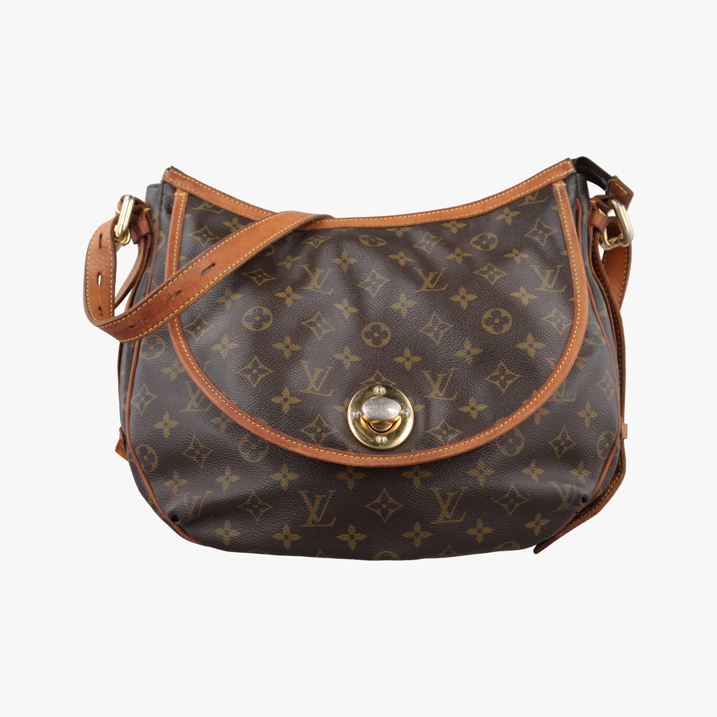 Pre-owned Louis Vuitton TULUM GM Brown Monogram Canvas M40075 shoulderbag | stylenewstar