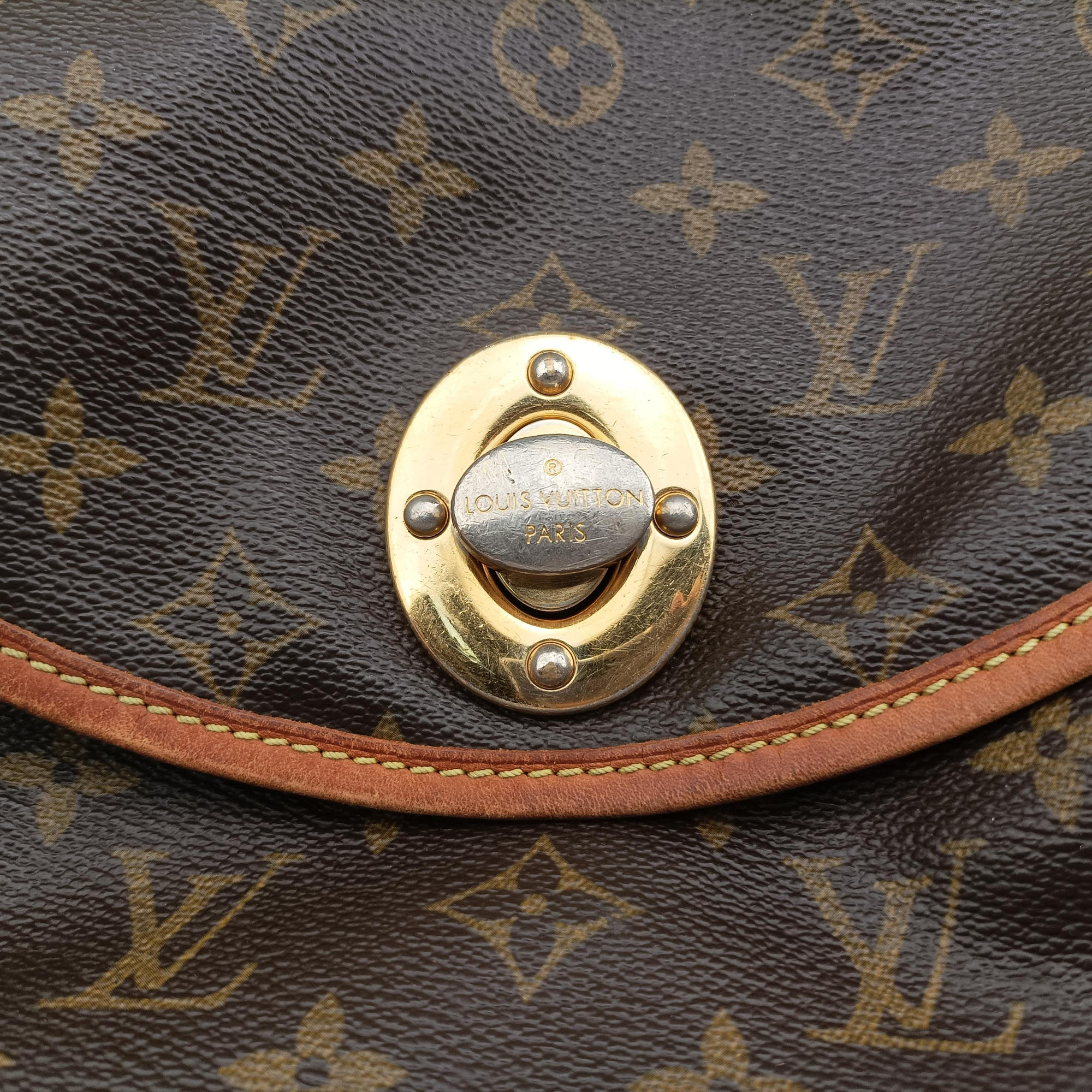 Pre-owned Louis Vuitton TULUM GM Brown Monogram Canvas M40075 shoulderbag | stylenewstar