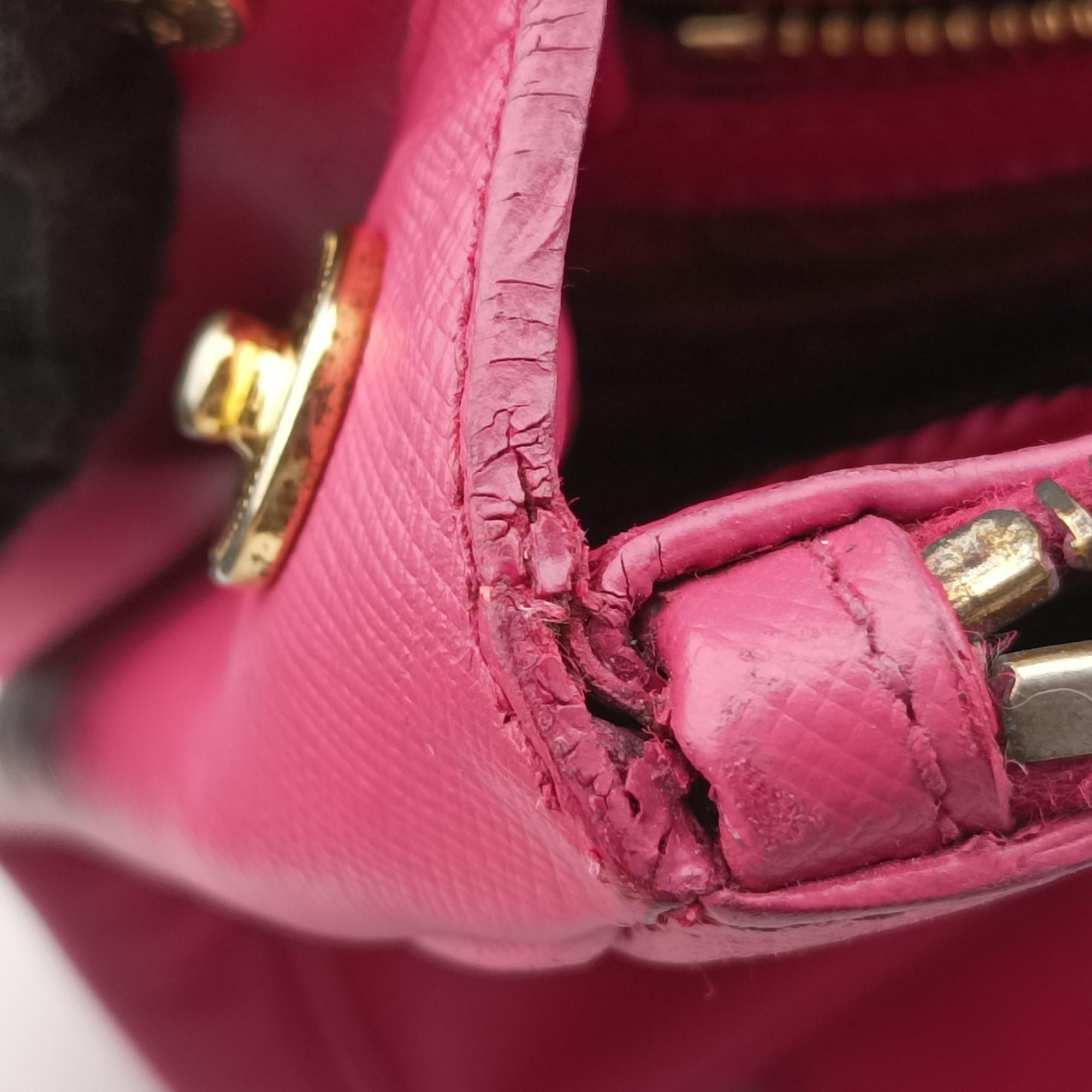 Pre-owned Prada Galleria Rose SAFFIANO Leather BN1786 shoulderbag | stylenewstar
