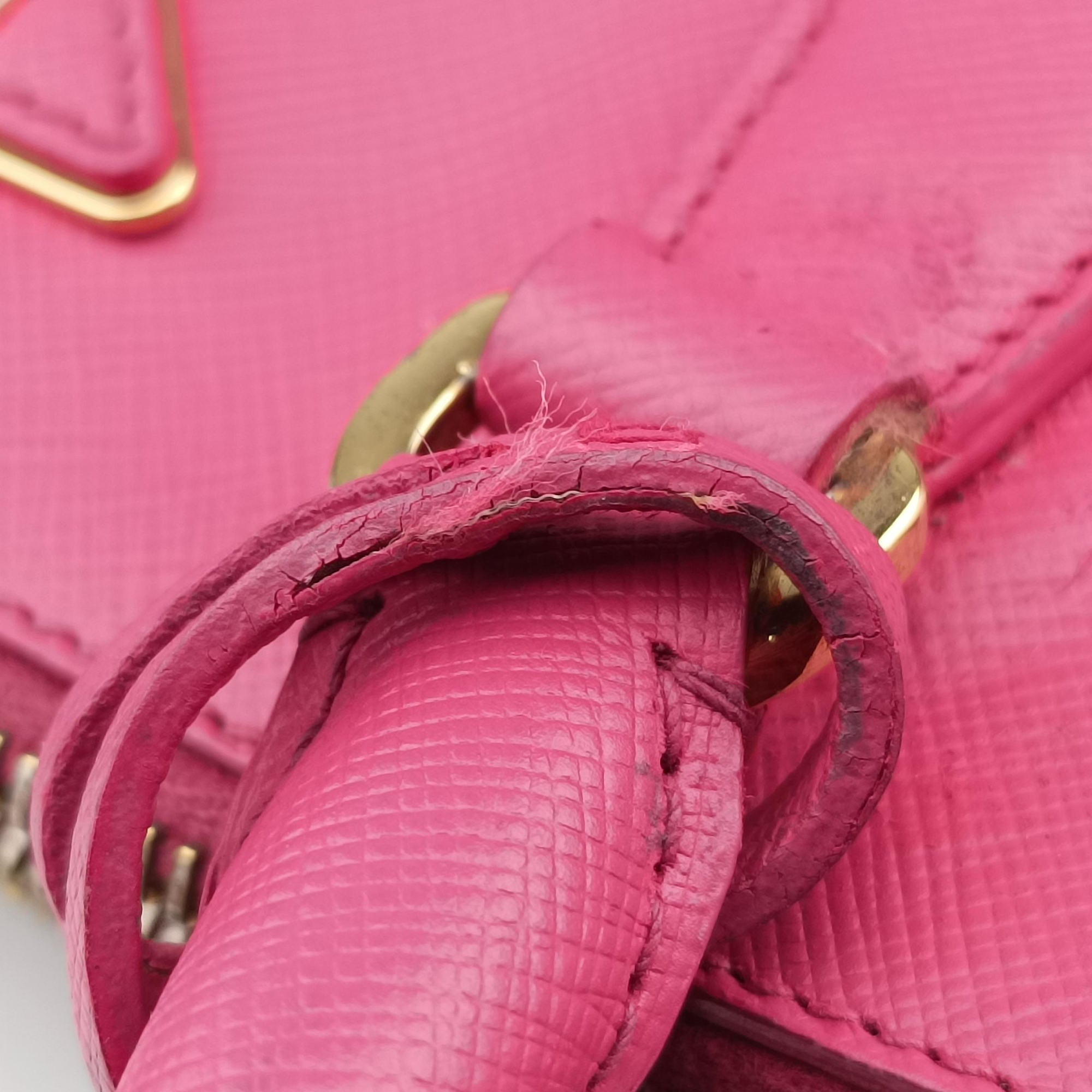 Pre-owned Prada Galleria Rose SAFFIANO Leather BN1786 shoulderbag | stylenewstar