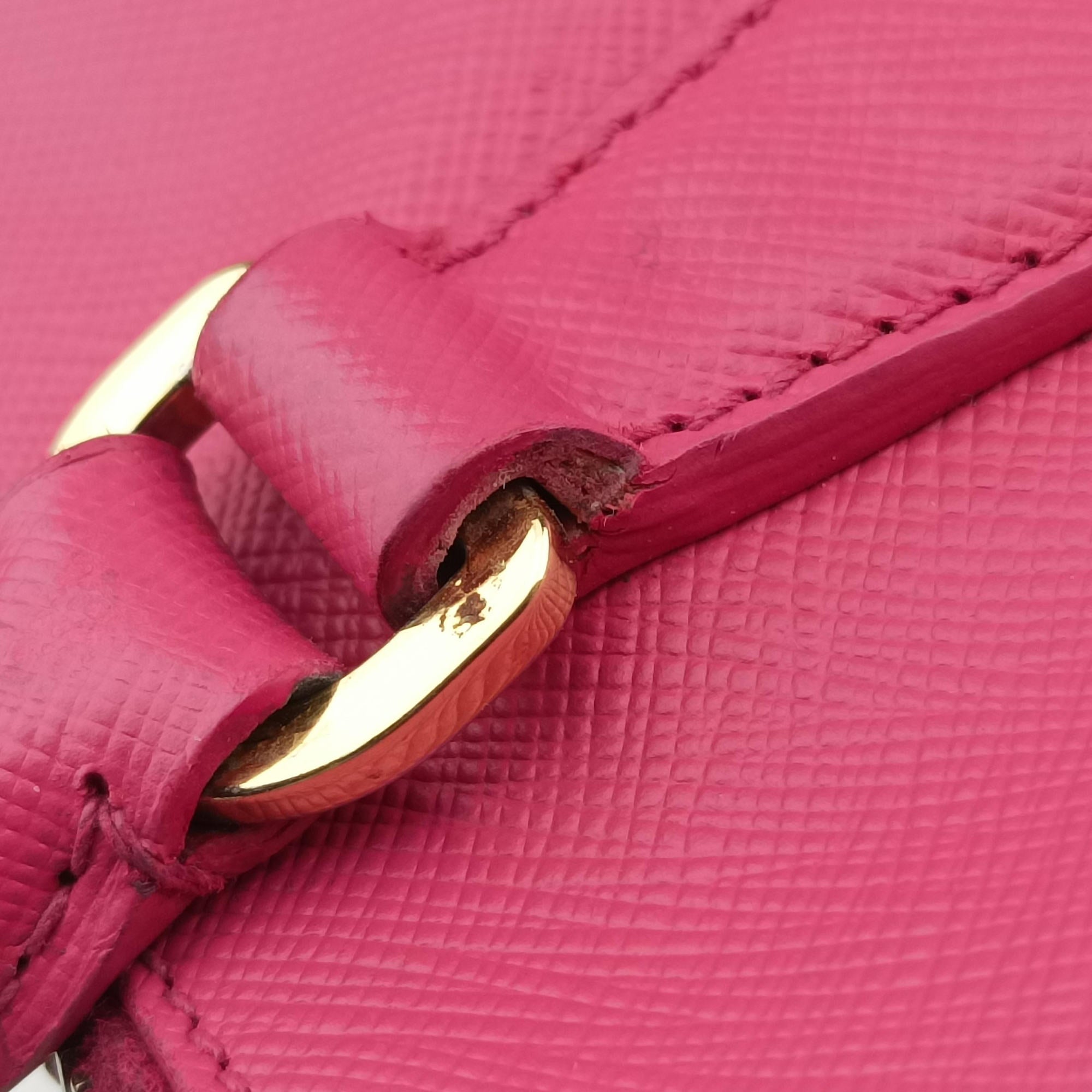 Pre-owned Prada Galleria Rose SAFFIANO Leather BN1786 shoulderbag | stylenewstar