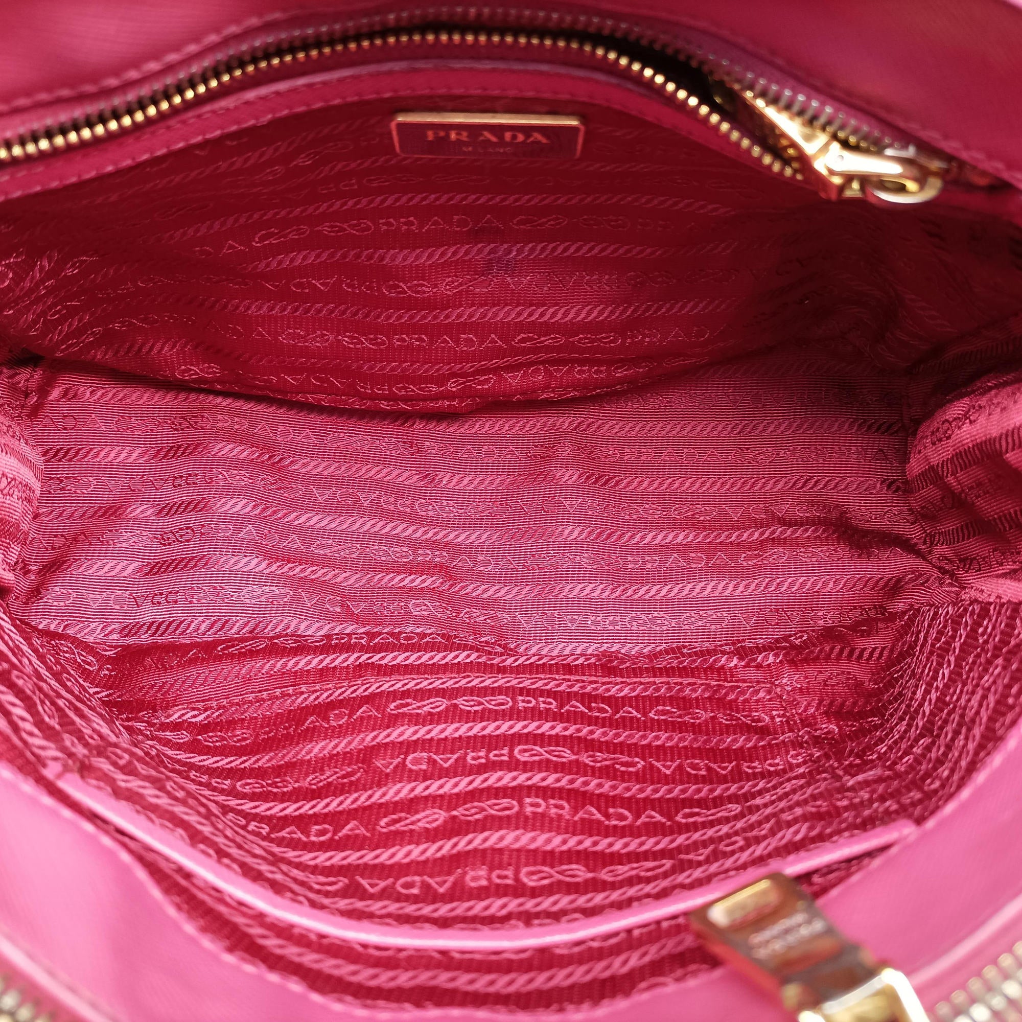 Pre-owned Prada Galleria Rose SAFFIANO Leather BN1786 shoulderbag | stylenewstar