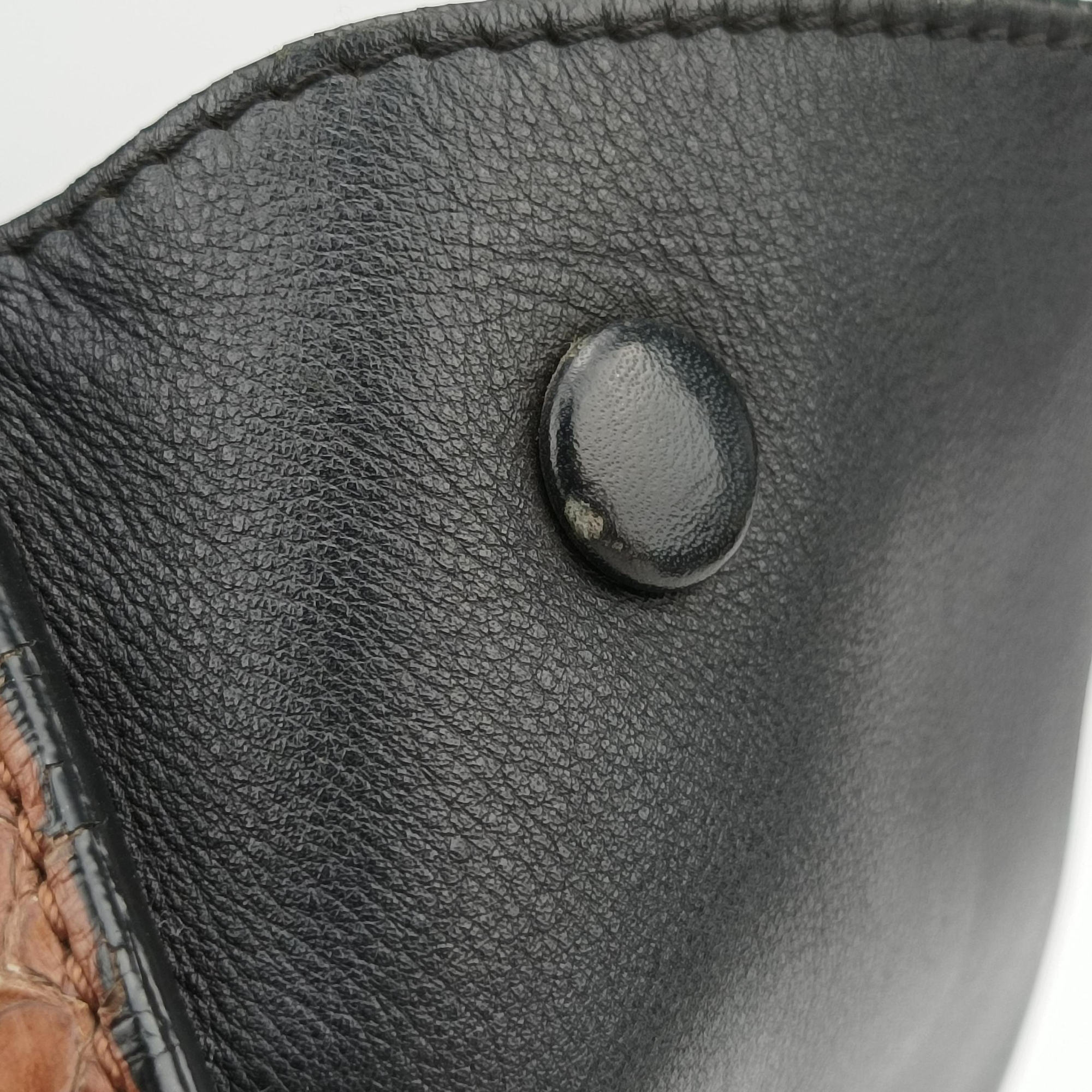 Secondhand Celine Trapeze Brown × Black Snakeskin × Leather  shoulderbag | stylenewstar