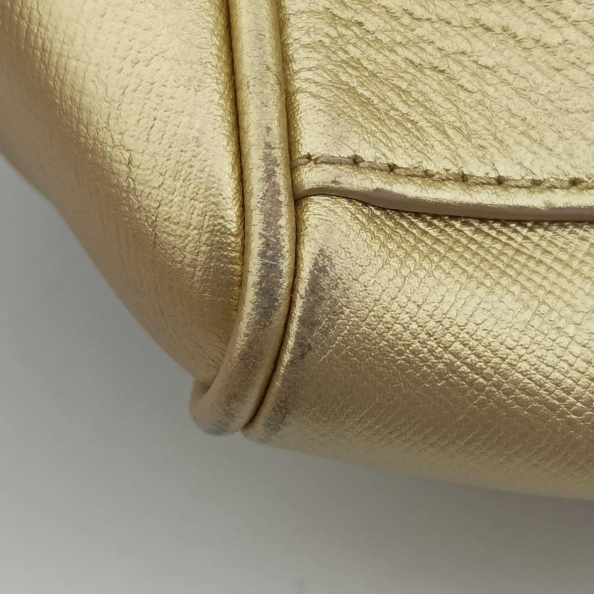 Pre-owned VERSACE La Medusa Palazzo bowling Golden Leather  shoulderbag | stylenewstar