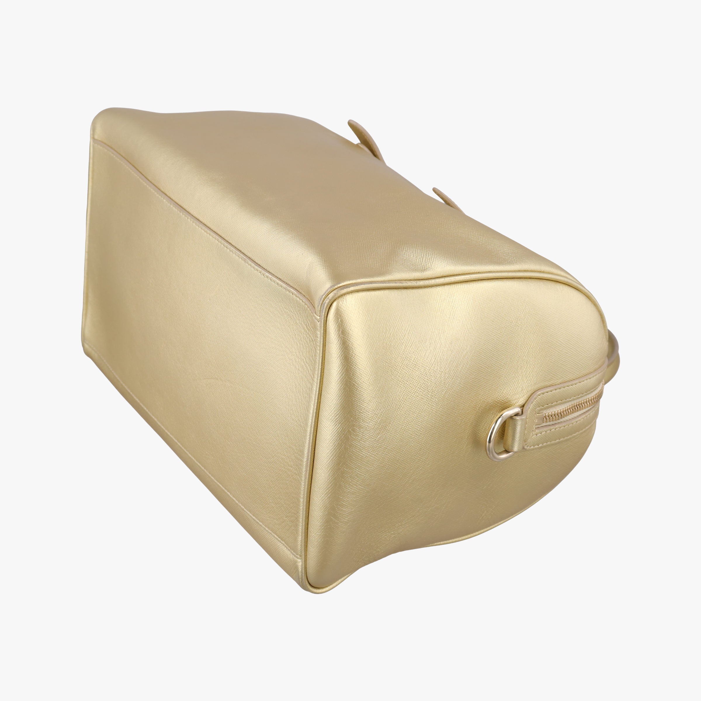 Pre-owned VERSACE La Medusa Palazzo bowling Golden Leather  shoulderbag | stylenewstar