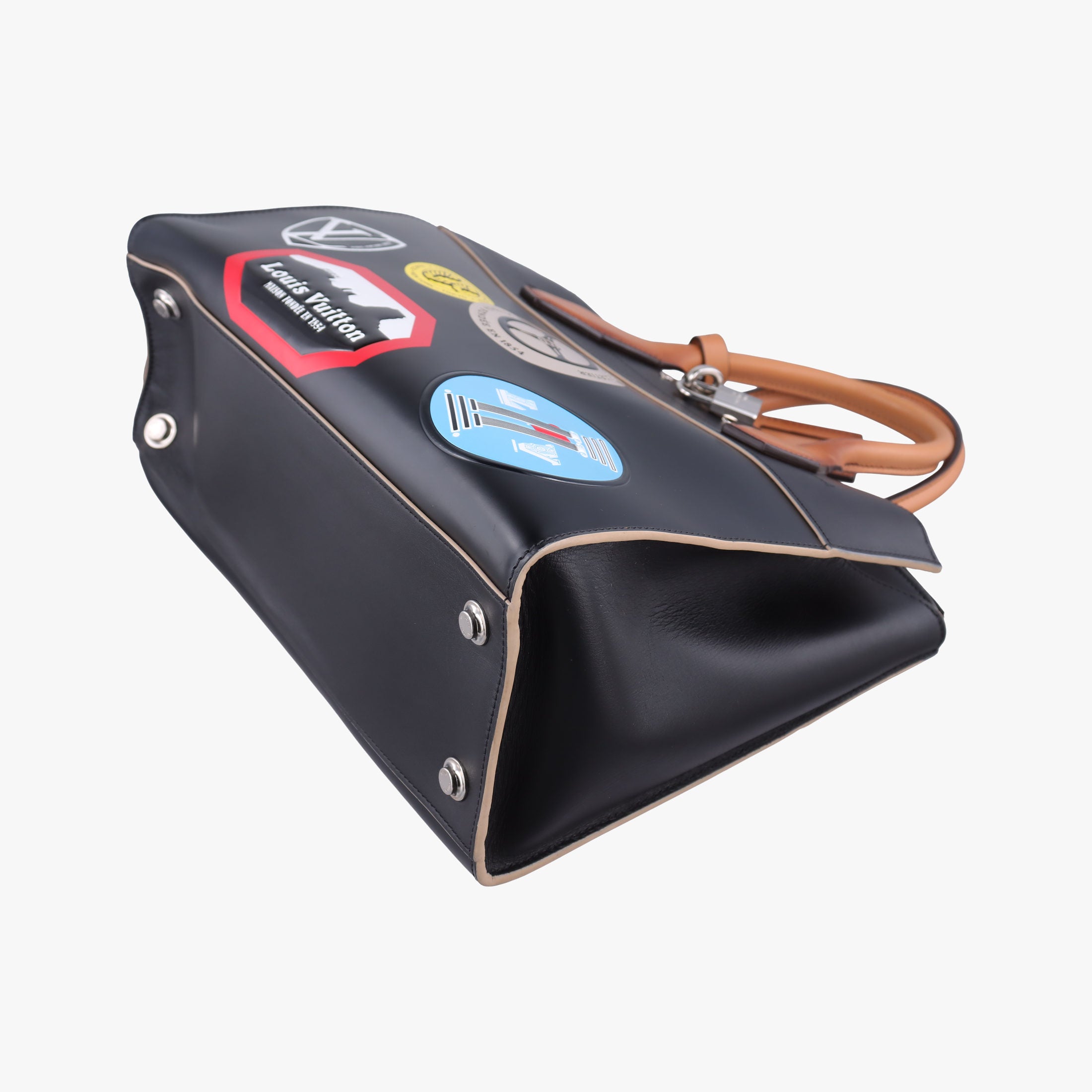 Pre-owned Louis Vuitton World Tour City Steamer MM  Black×multicolor Leather M43080 shoulderbag | stylenewstar