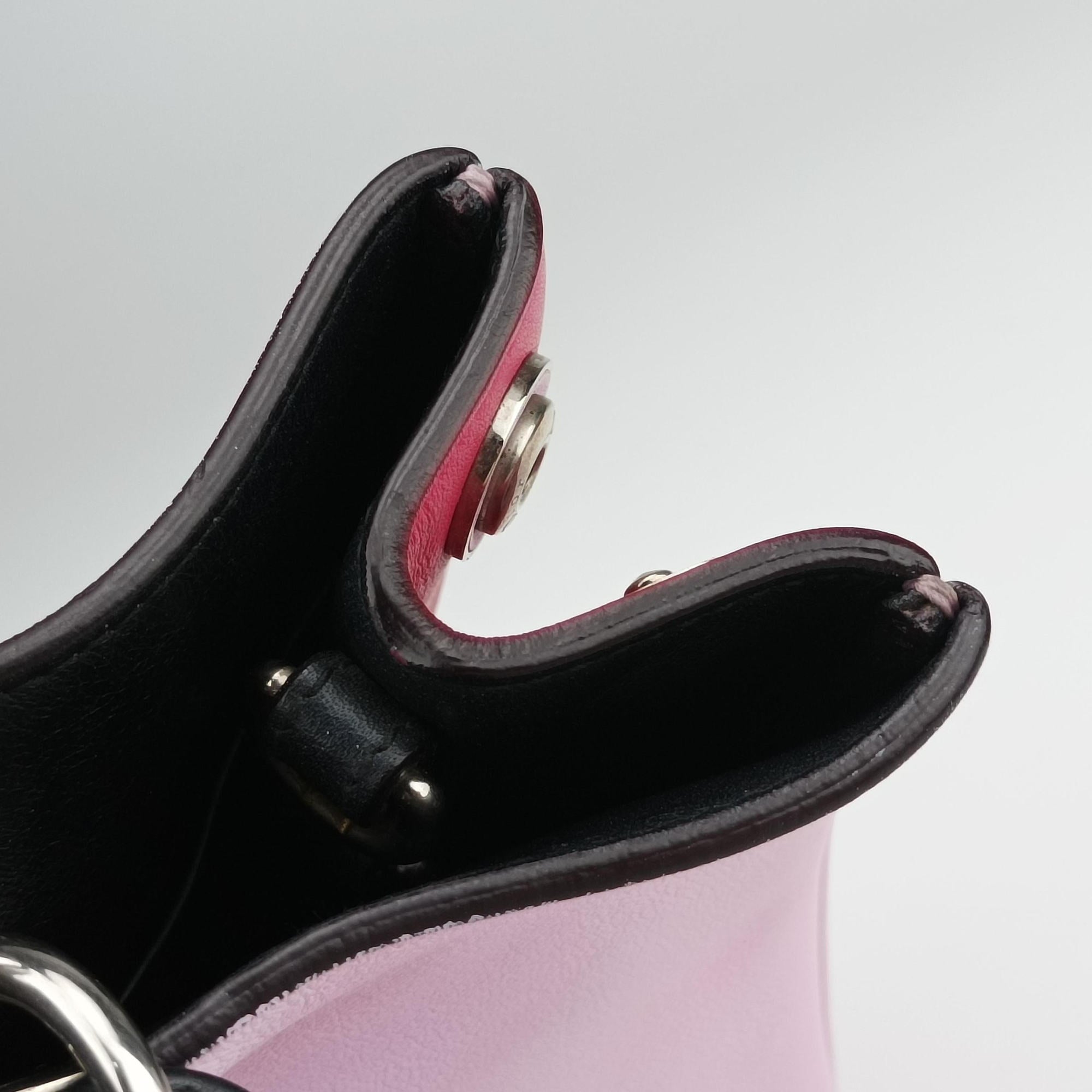 Pre-owned Christian Dior Diorissimo pink×red Leather  shoulderbag | stylenewstar
