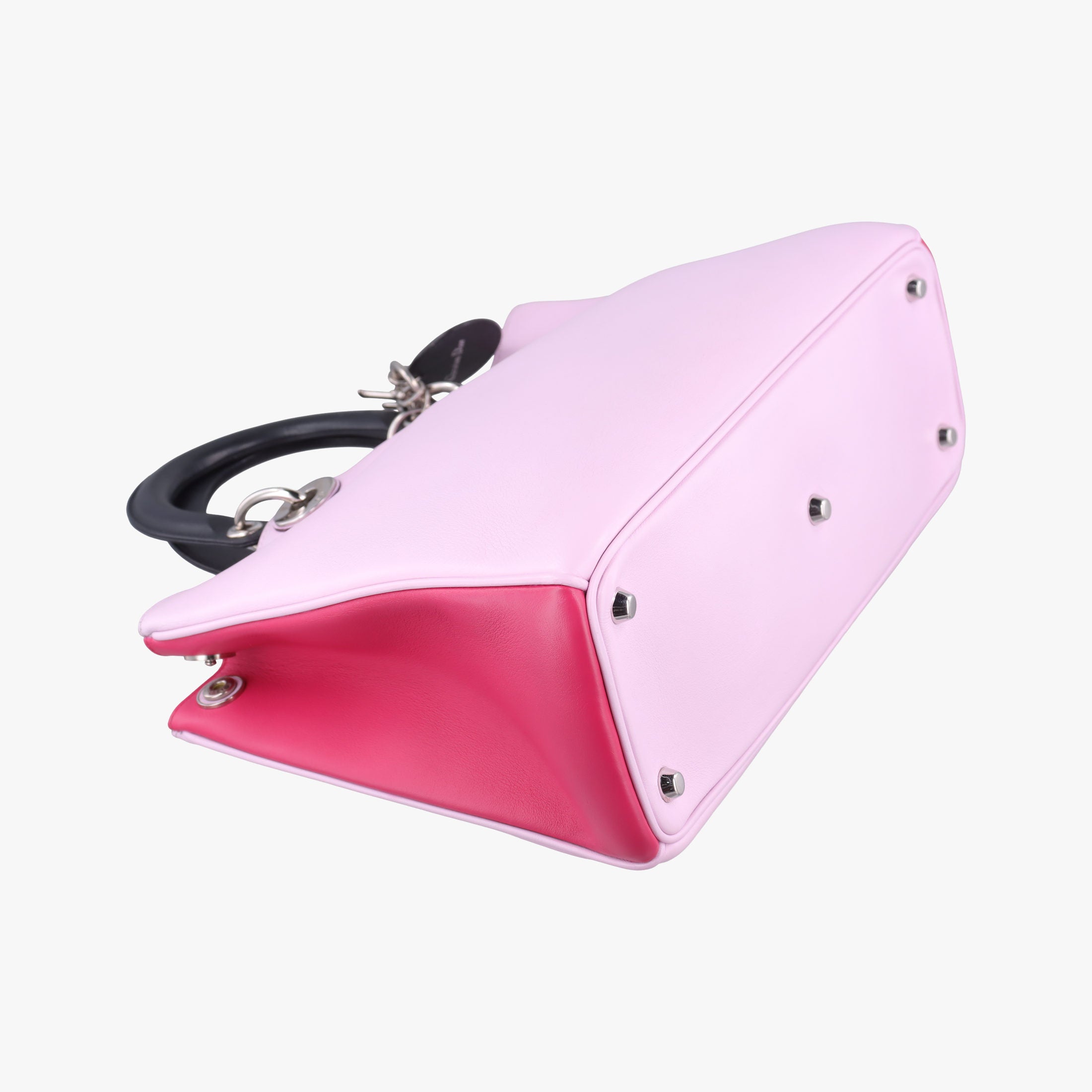 Pre-owned Christian Dior Diorissimo pink×red Leather  shoulderbag | stylenewstar