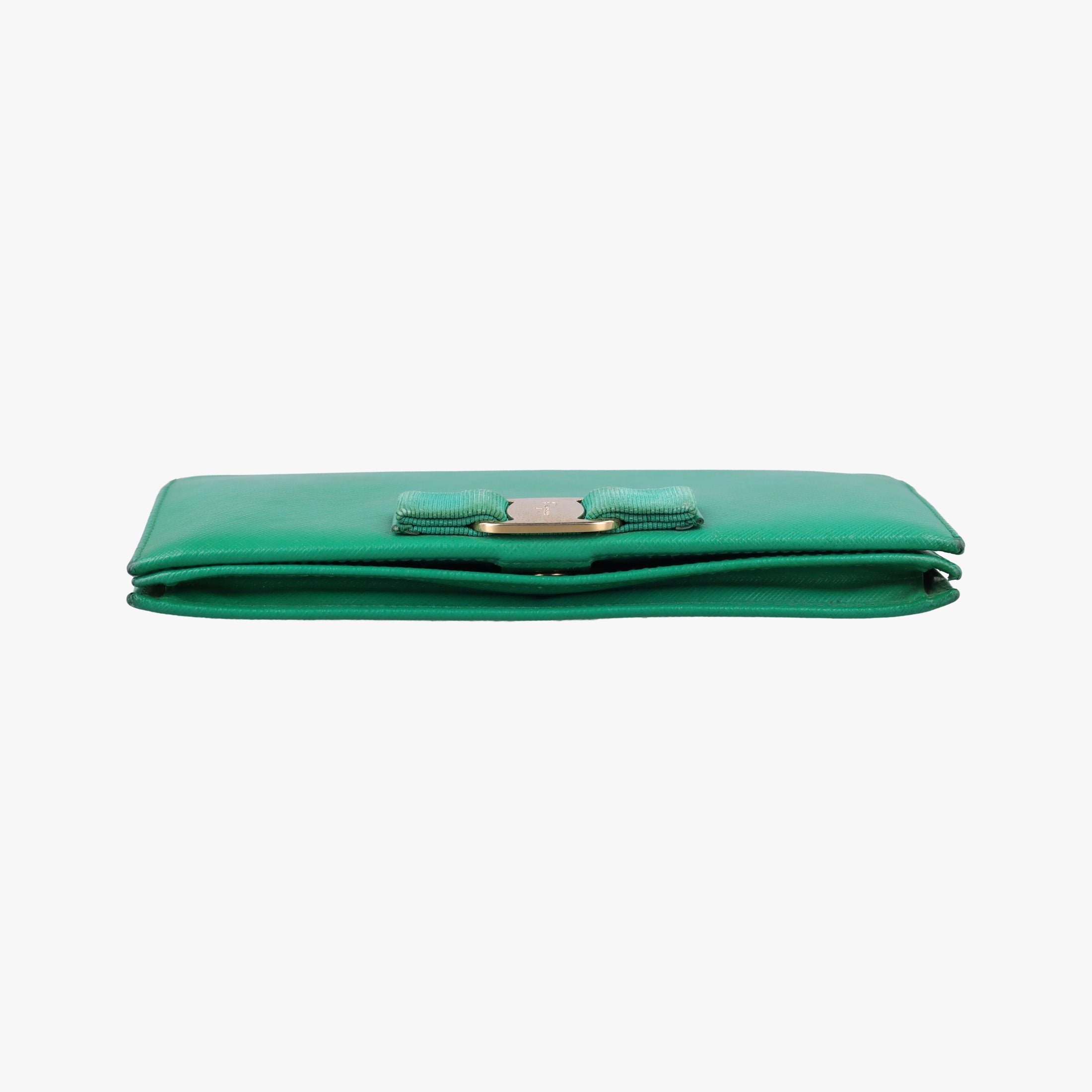 Secondhand Ferragamo Ginny Vara Green Leather  shoulderbag | stylenewstar