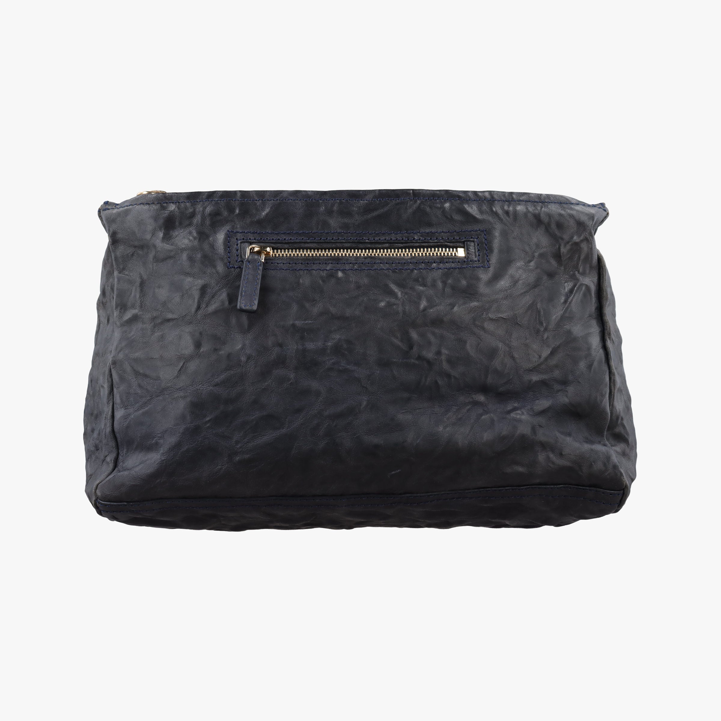 Pre-owned Givenchy Pandora Navy Leather  shoulderbag | stylenewstar