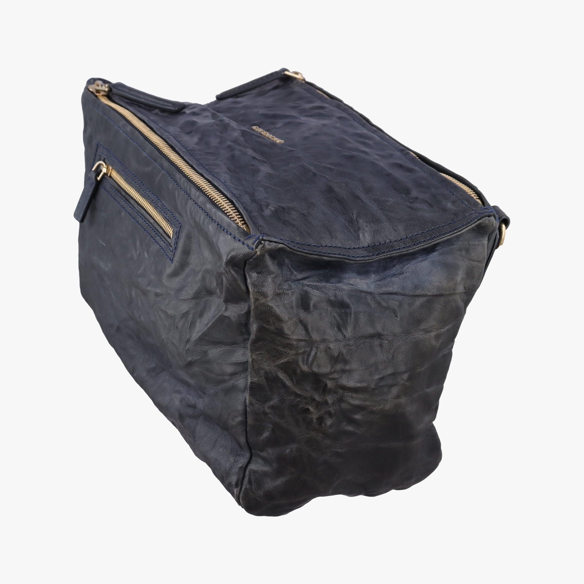 Pre-owned Givenchy Pandora Navy Leather  shoulderbag | stylenewstar