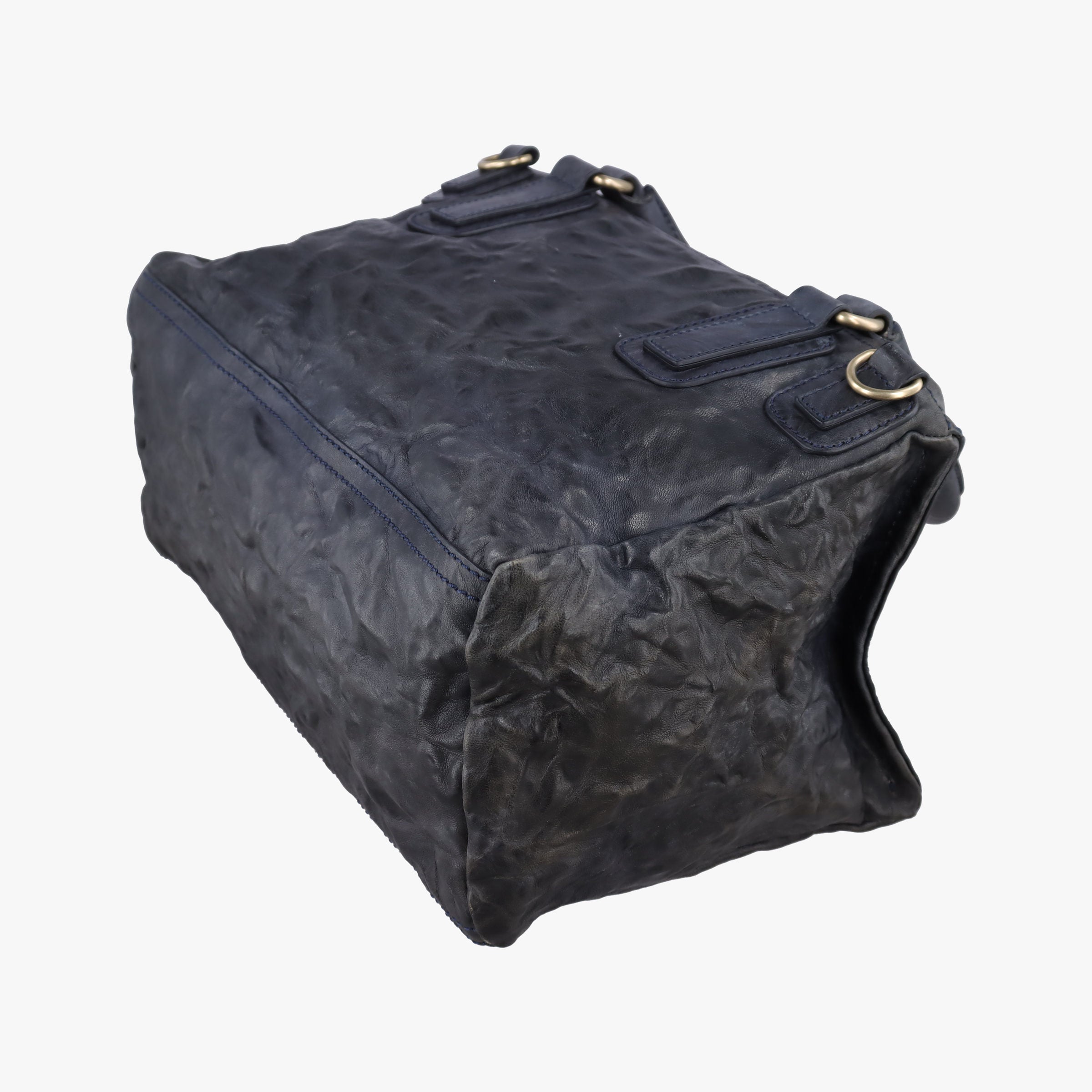 Pre-owned Givenchy Pandora Navy Leather  shoulderbag | stylenewstar