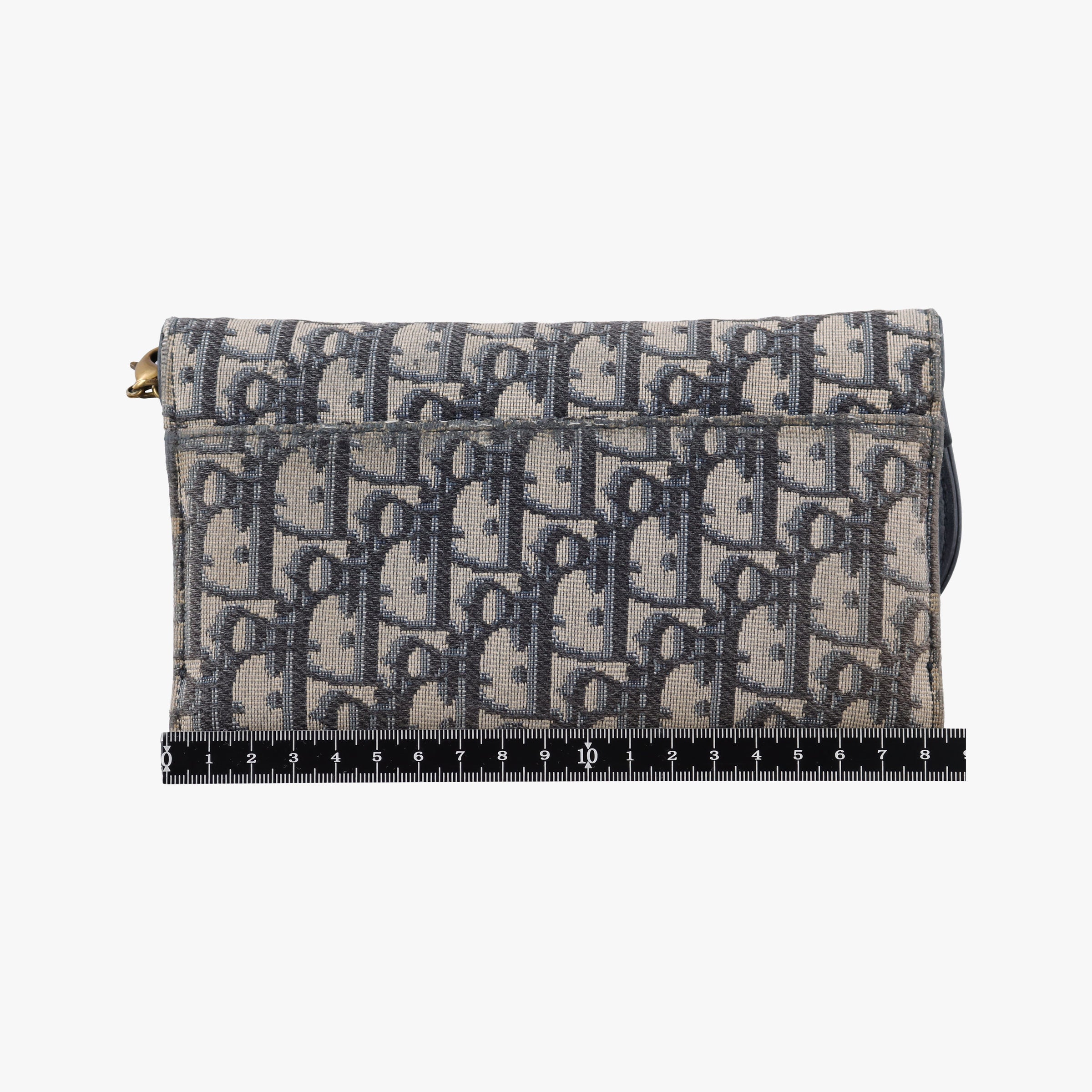 Vintage Christian Dior Saddle Navy×Gray jacquard  shoulderbag | stylenewstar